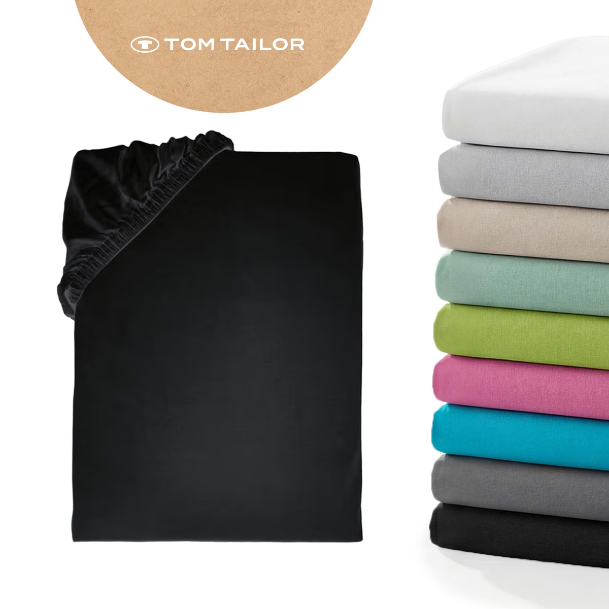 TOM TAILOR HOME Spannbettlaken »Tom Tailor Jersey« ab Größe 90x200 cm, Laken in hochwertiger Jersey Qualität