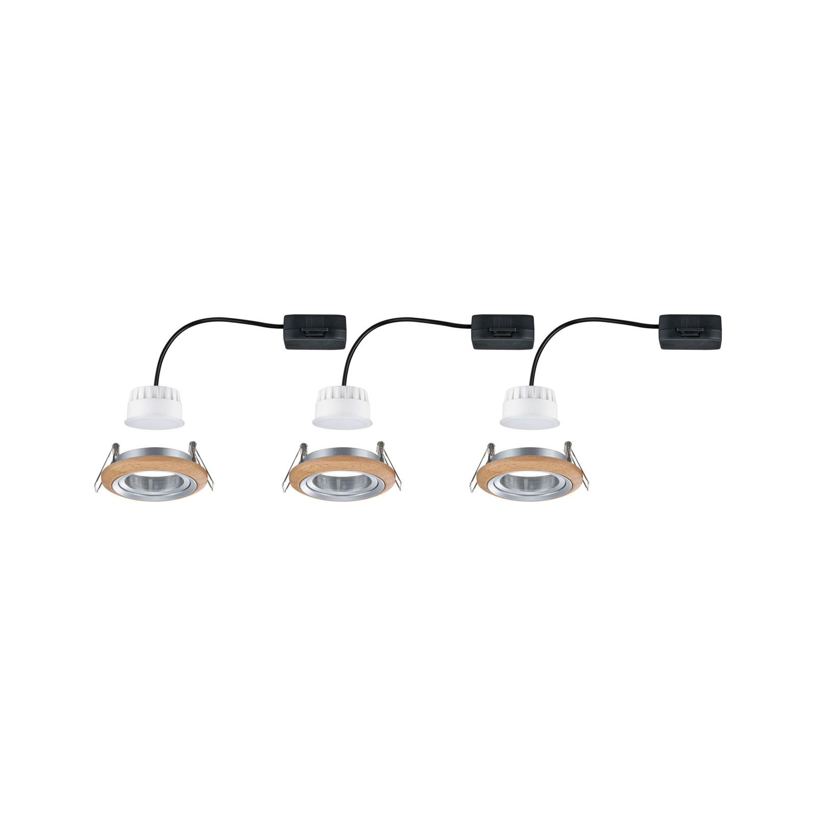 Paulmann LED Einbauleuchte »LED Einbauleuchte Lanati 3er-Set 3x6W 3x470lm 230V 2700K« 3 Stk. Warmweiß
