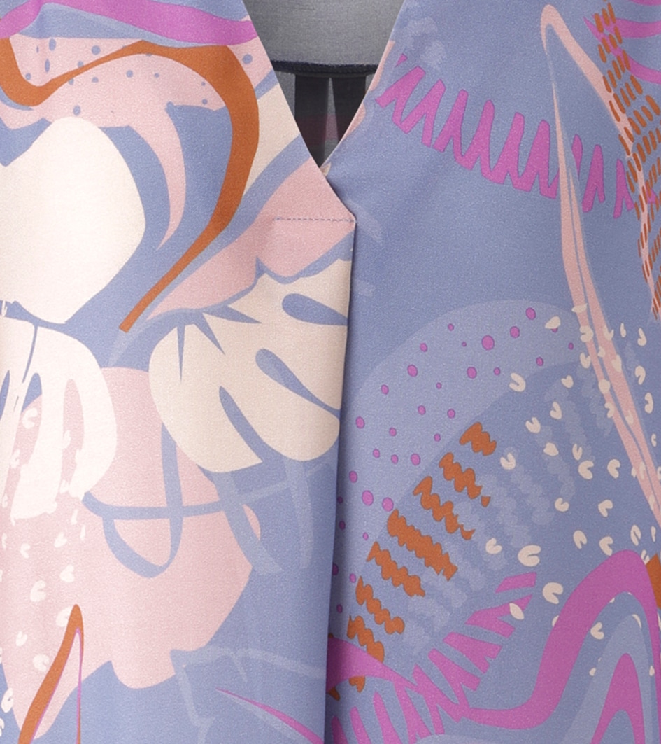 Aniston SELECTED Blusenkleid mit verspielter Blättermusterung - NEUE KOLLEKTION