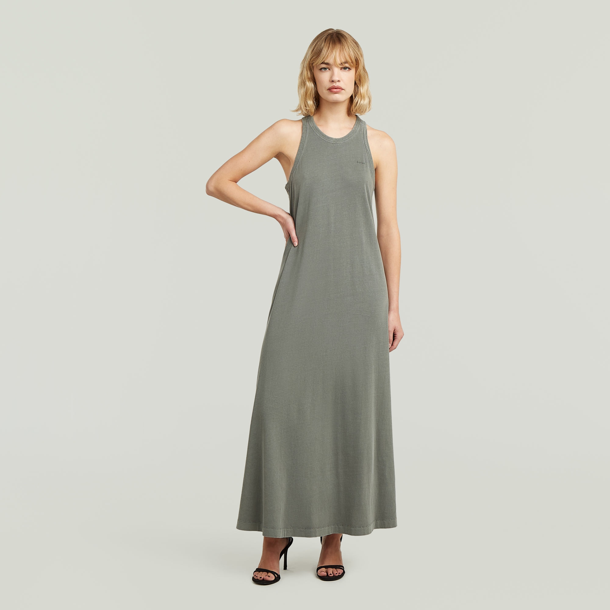G-STAR Maxikleid »Washed Tank Maxi Dress wmn« mit Racerback, Baumwolle
