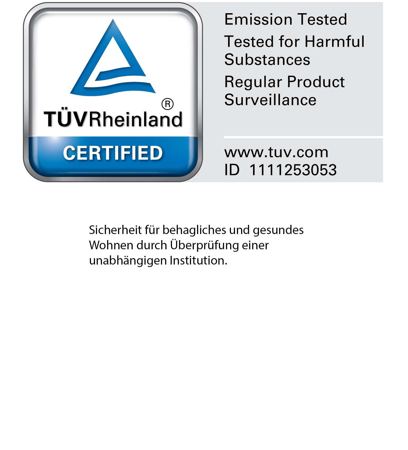 WIEMANN Holzbett »Cardiff, Bettgestell, Bettrahmen, teilmassiv, mit Polsterkopfteil«, (Belastbarkeit 110/220 Kg, 4-fache höhenverstellbar, MADE IN GERMANY), Fußteil aus Massivholz, verschiedene Größen