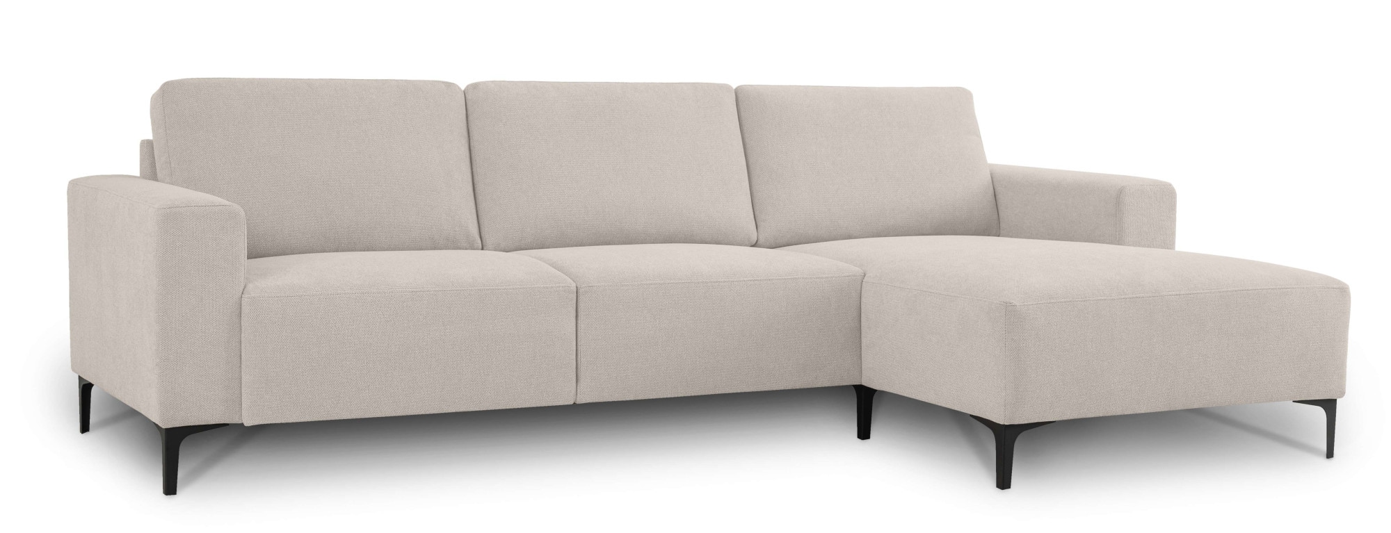 Home affaire Ecksofa »Tournon, L-Form, Breite 262 cm, Webstoff, Chenille«, Designsofa im nordischen Stil, Wellenunterfederung, Metallfüße
