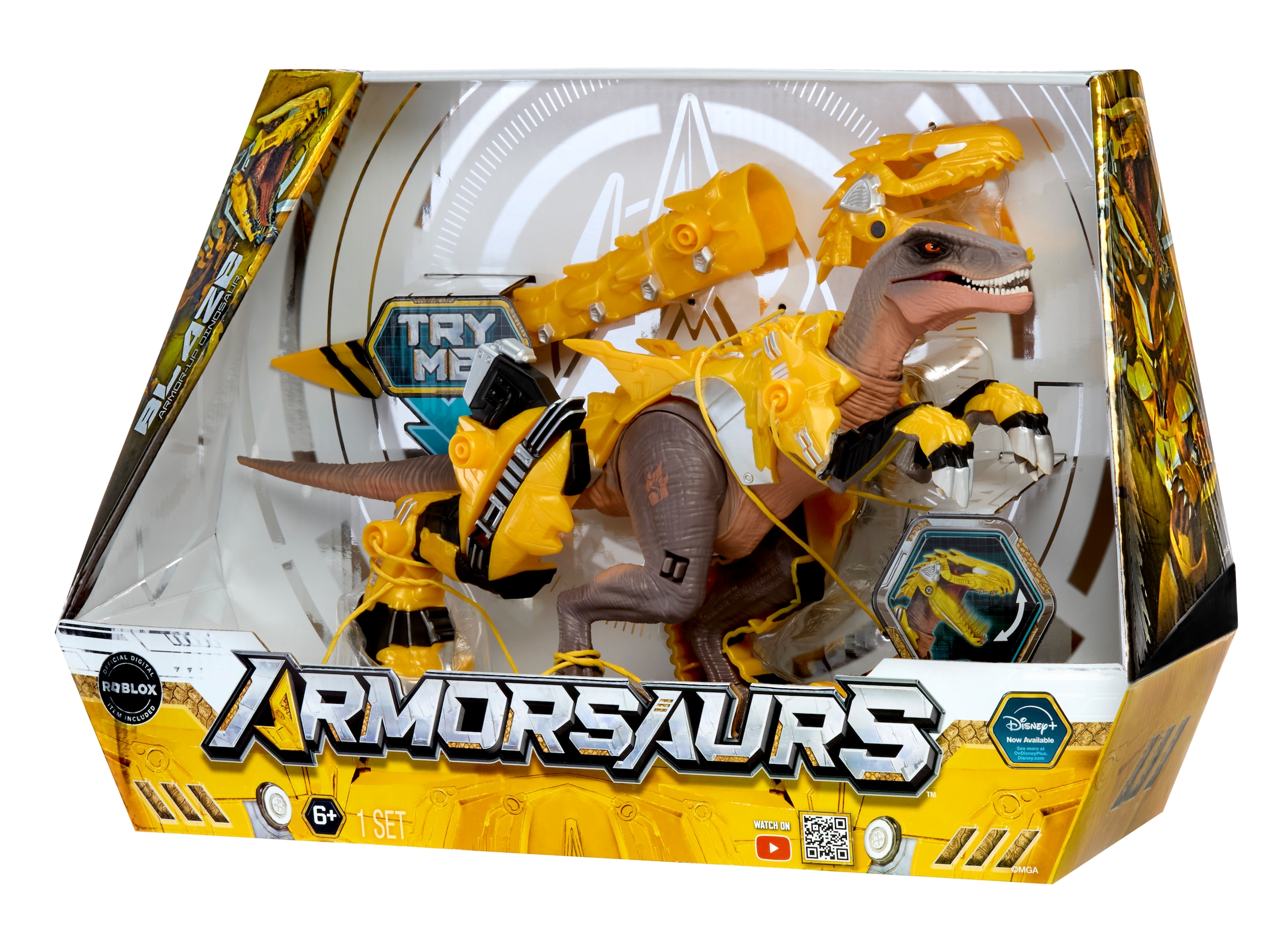 MGA ENTERTAINMENT Actionfigur »Armosaurs Armor-Up Dinosaur- Yellow Raptor - Blaze«