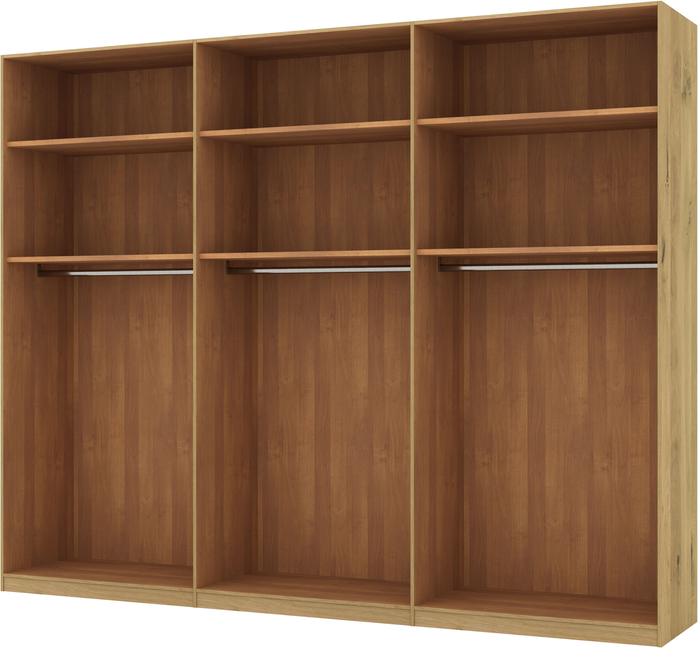 Musterring Drehtürenschrank »Savona, Kleiderschrank, Schrank, Garderobe, teilmassiv Eiche«, (mit Türdämpfern, mit Spiegel oder Glas, extra Böden, MADE IN GERMANY), Türen in Bianco-Eiche massiv, Spiegel-/Glastüren, verschiedene Größen