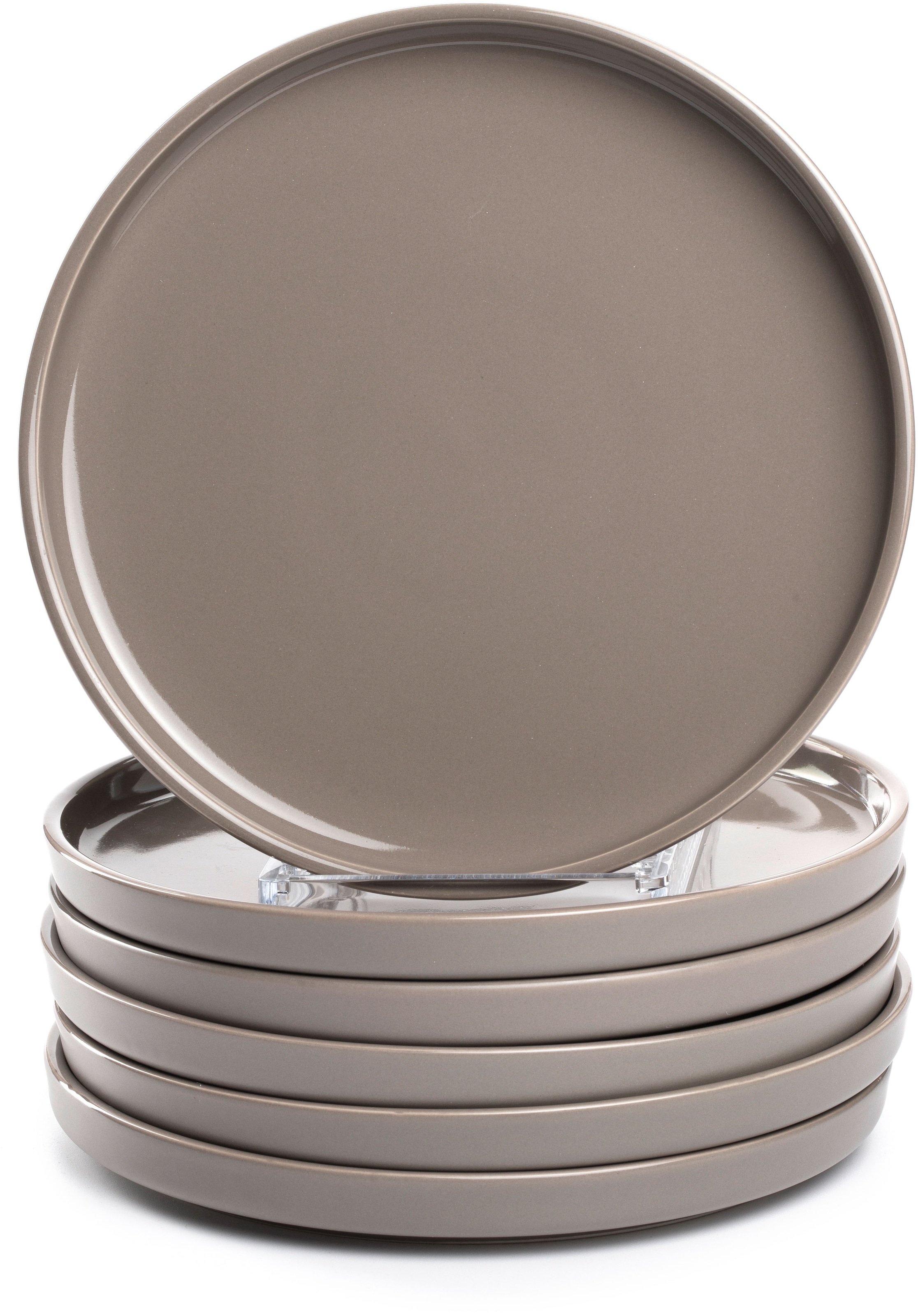 LEONARDO Teller-Set »Speiseteller ROMA, Keramikteller, ca. 22 cm, 6-teilig« Teller Set, Geschirr-Set, Service, spülmaschinengeeignet
