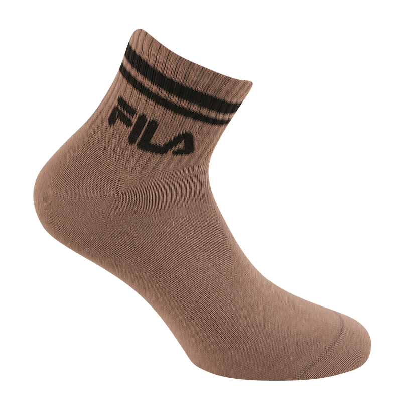 Fila Kurzsocken 3 Paar tlg. Cotton-Mix, Unisex, Kontraststreifen