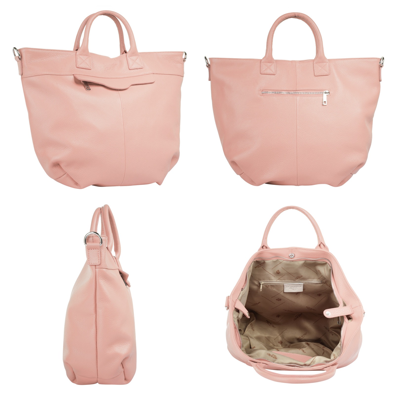 Samantha Look Henkeltasche, echt Leder, Made in Italy