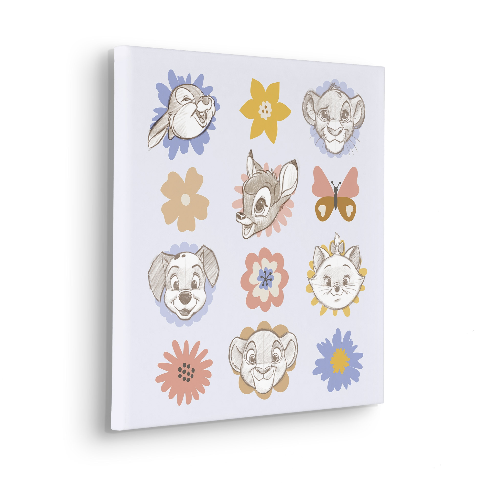 Komar Leinwandbild »Disney Classics Flowerheads«, Disney, (1 St.), 40 x 40 cm (Breite x Höhe) - Kinderzimmer, Dekoration