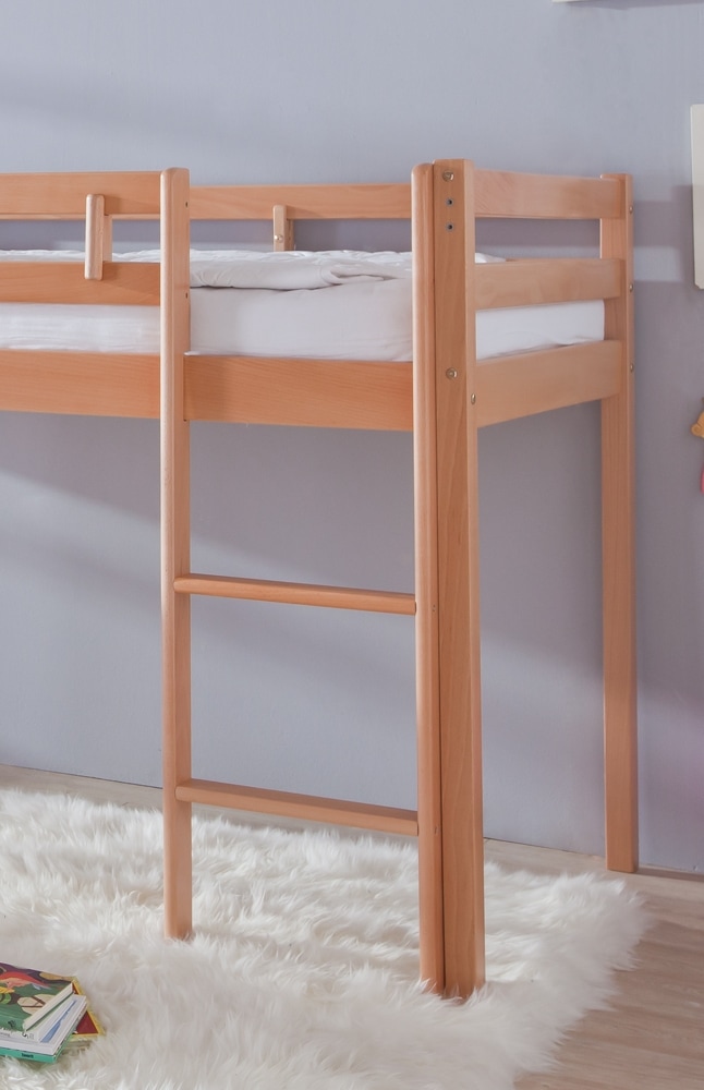 Relita Hochbett »Toby«, wahlweise mit Rolllattenrost, in Buche weiß oder natur lackiert