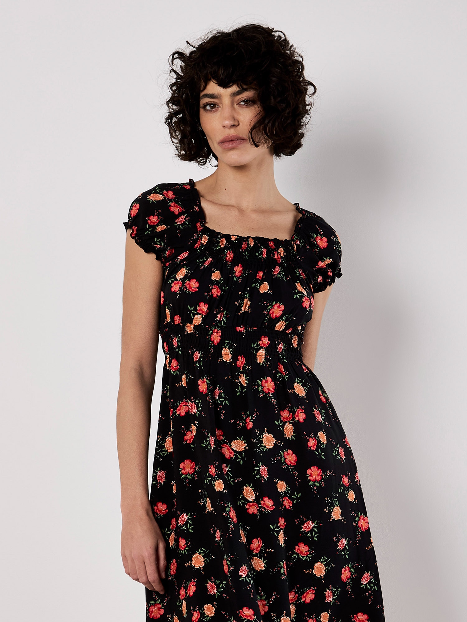 Apricot Midikleid »Midikleid« mit Smokdetails