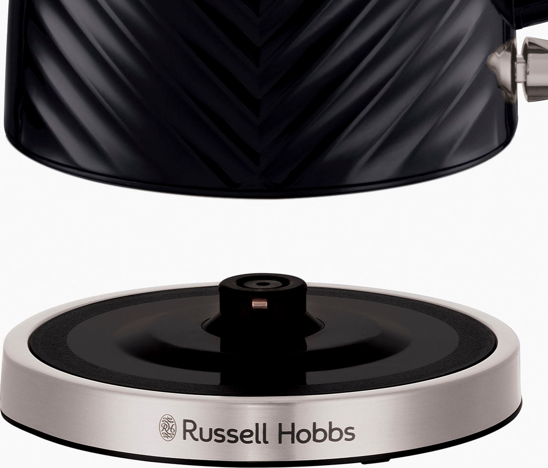 RUSSELL HOBBS Wasserkocher »Groove Black 26380-70«, 1,7 l, 2400 W, Edelstahl, Schnellkochfunktion, Perfect-pour-Ausgustülle, Kalkfilter