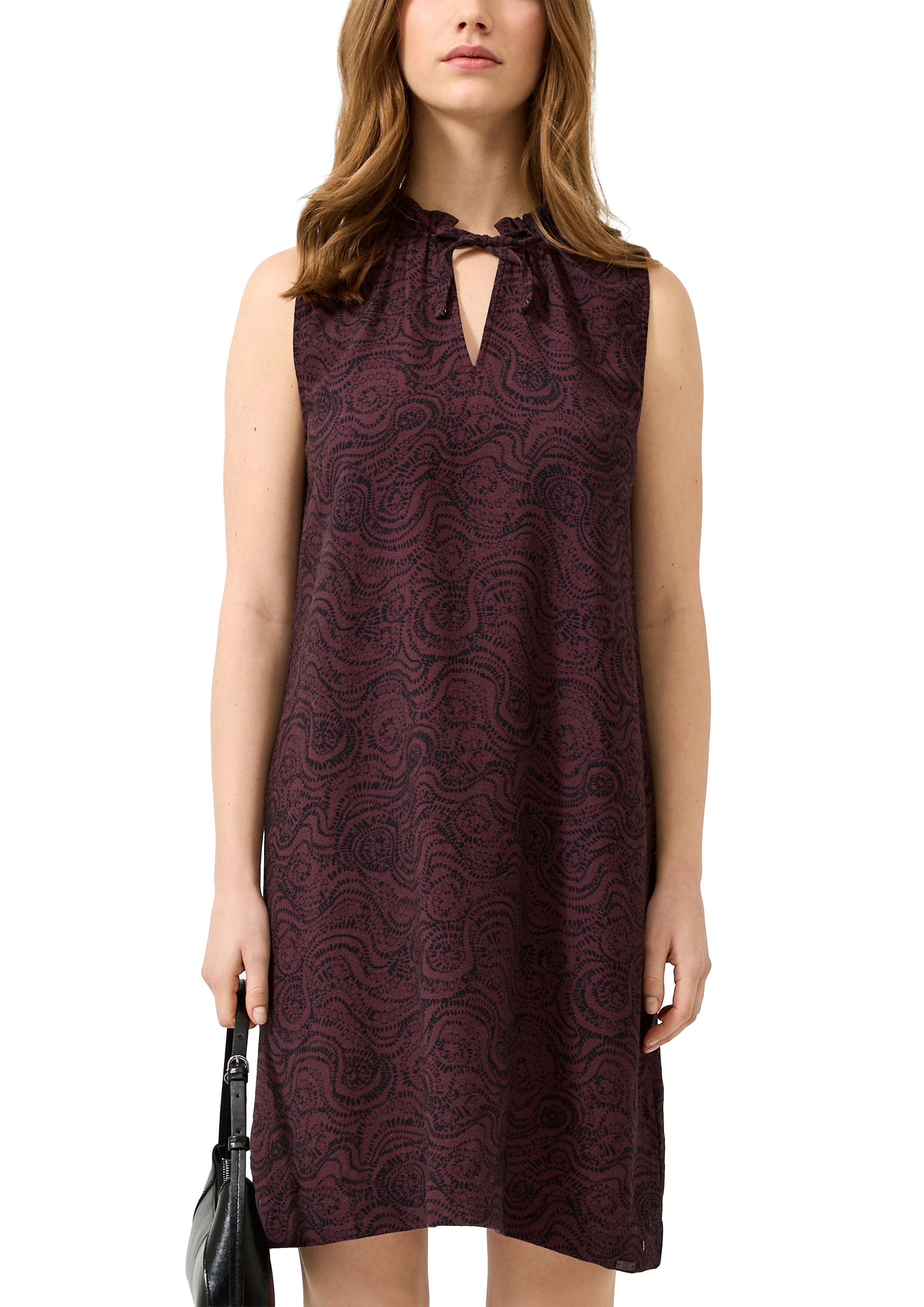 QS Druckkleid Ohne Taschen Sommerkleid mit grafischem Muster