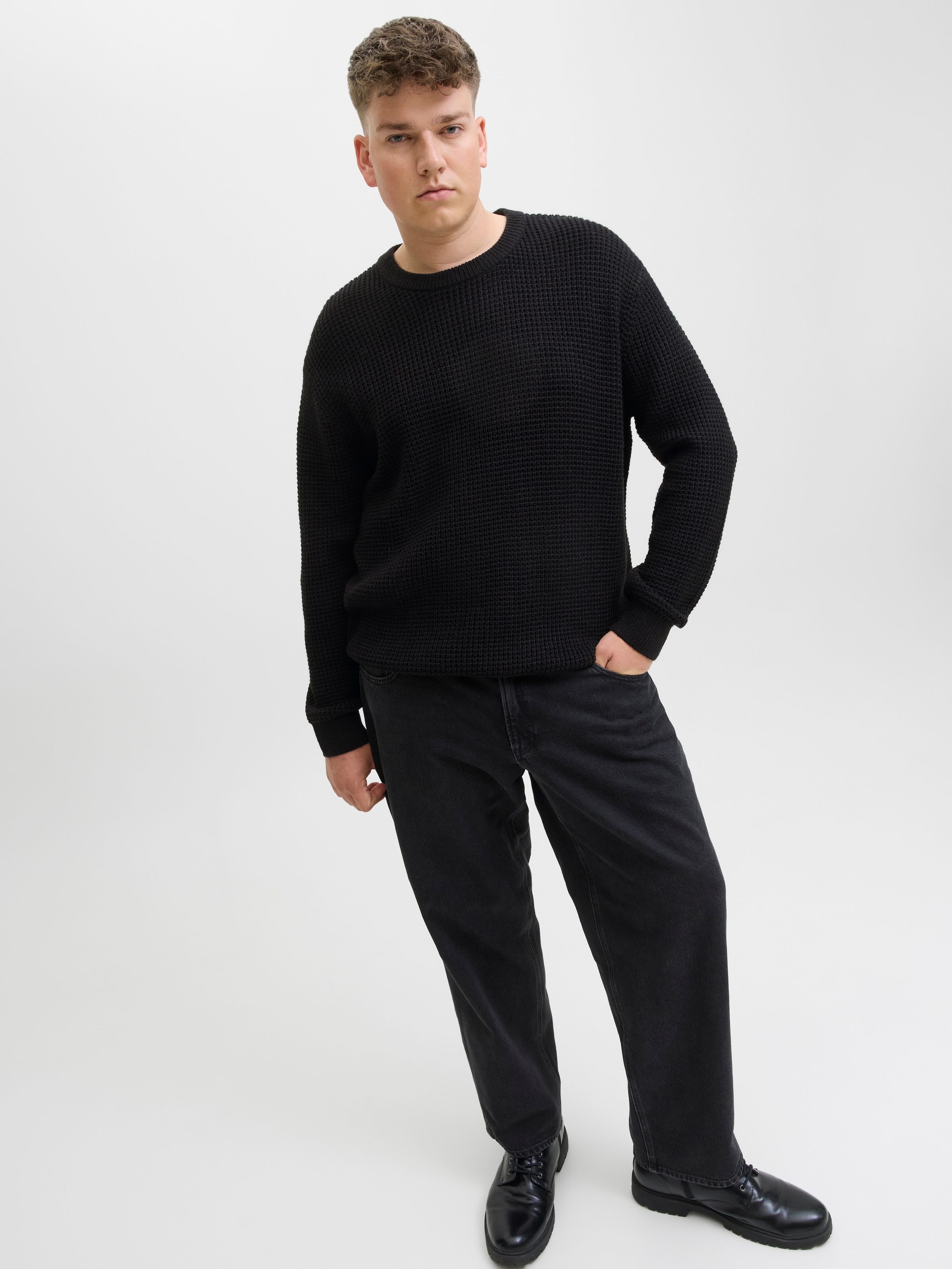 Jack & Jones PlusSize Strickpullover »JJGLOBAL KNIT CREW NECK PLS«
