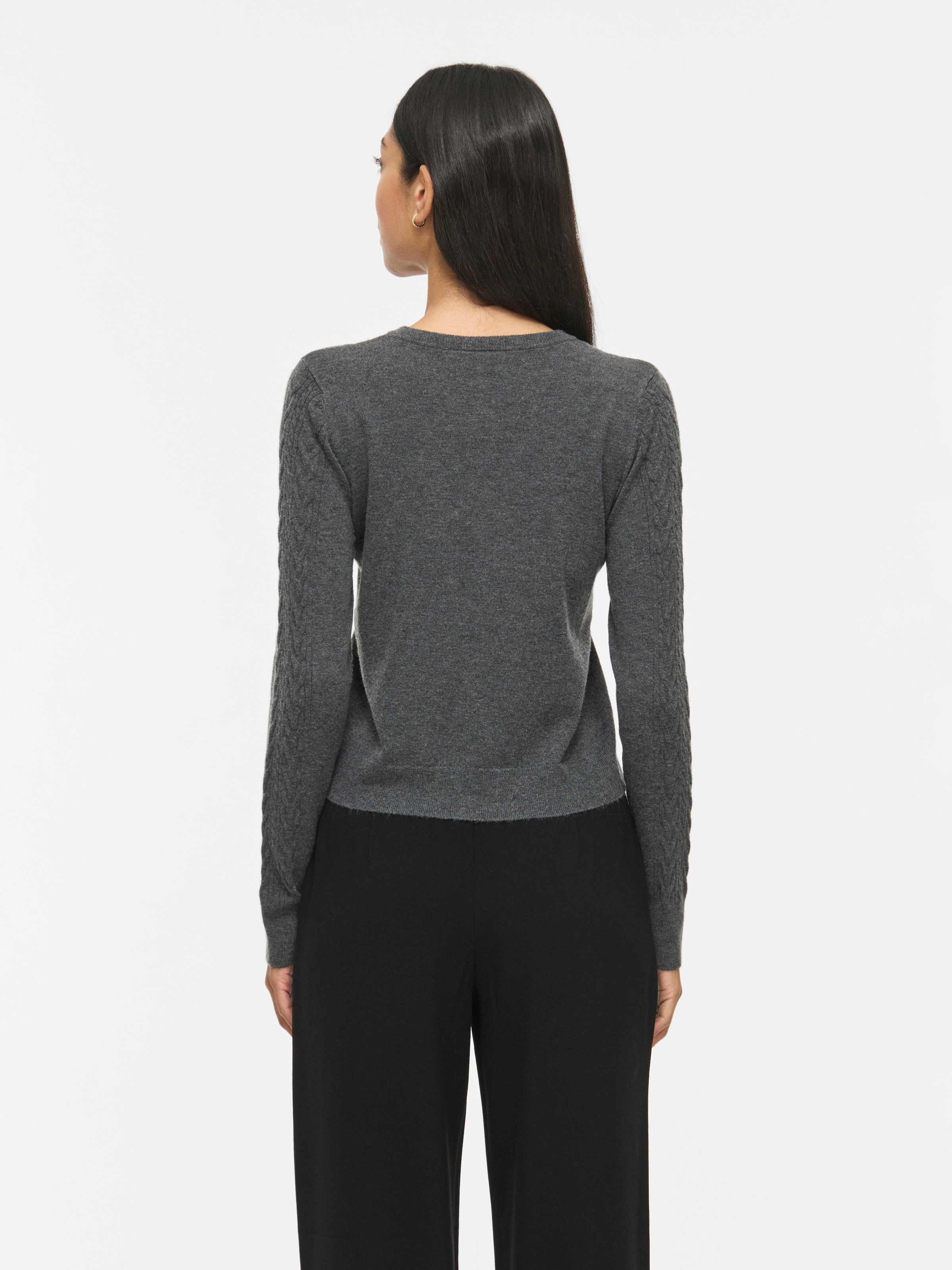 Vila Strickjacke »VIKERRY CABLE L/S KNIT CARDIGAN-NOOS« Materialmix, normal geschnitten