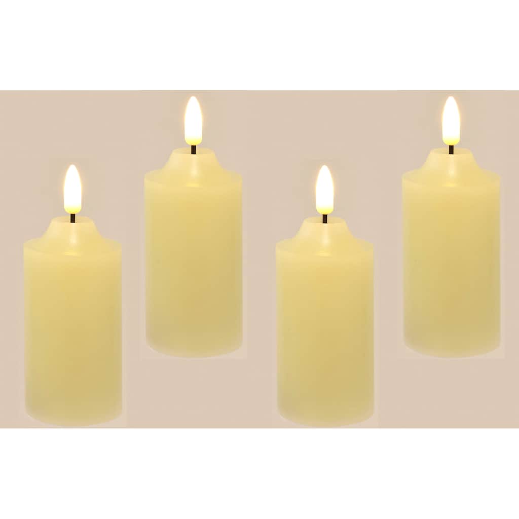 I.GE.A. LED-Kerze »Batteriebetriebene LED-Kerzen aus Echtwachs, Ø ca. 5,5 cm«