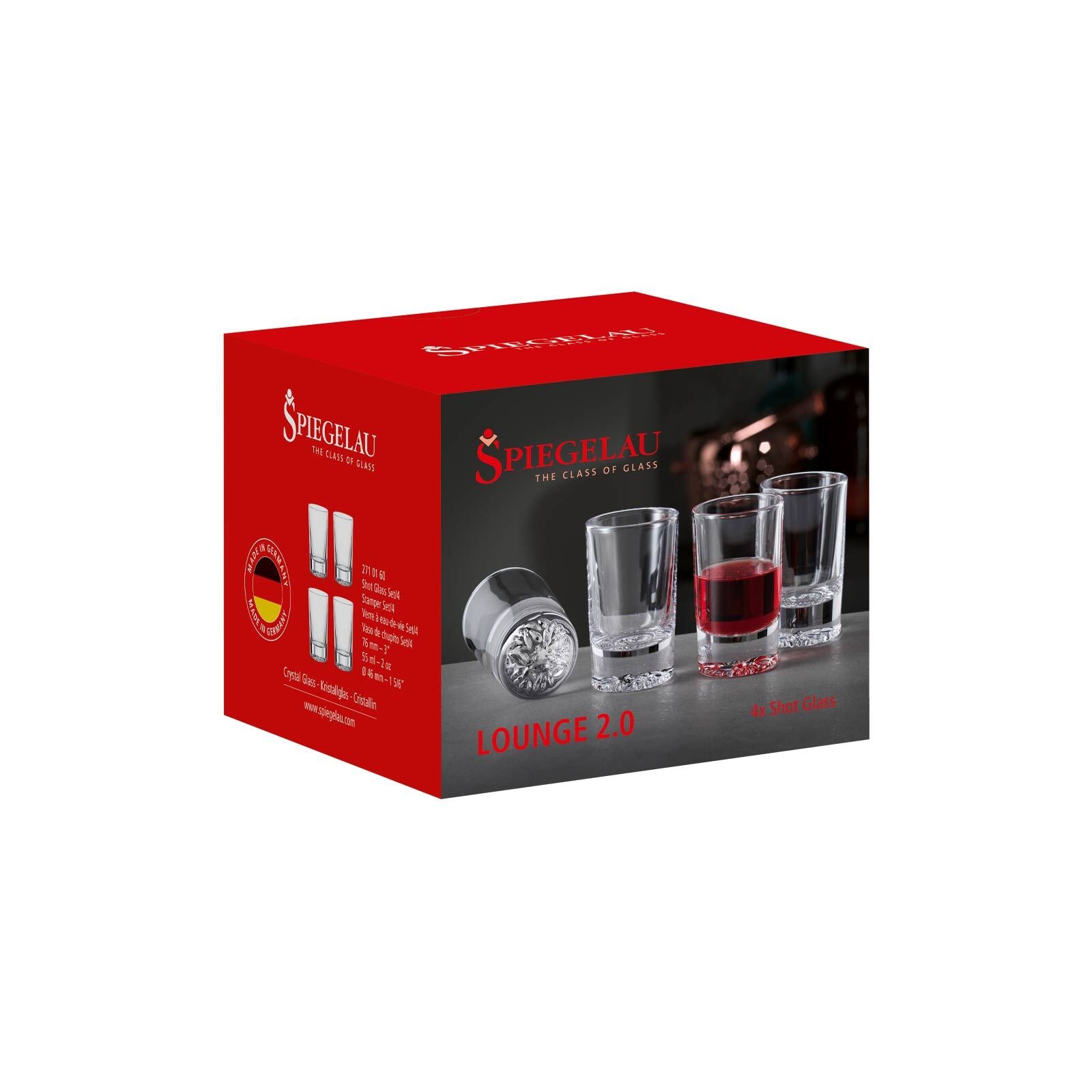 SPIEGELAU Schnapsglas »Shotgläser Lounge 2.0 55 ml 4er Set transparent«
