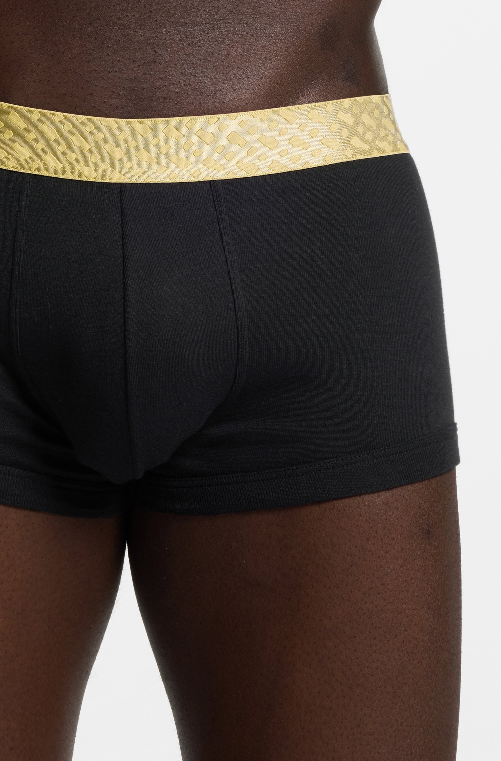 BOSS Trunk »2P Gold Mono«, Neuheit, aus gerippter Baumwolle, enganliegend, kurzes Bein