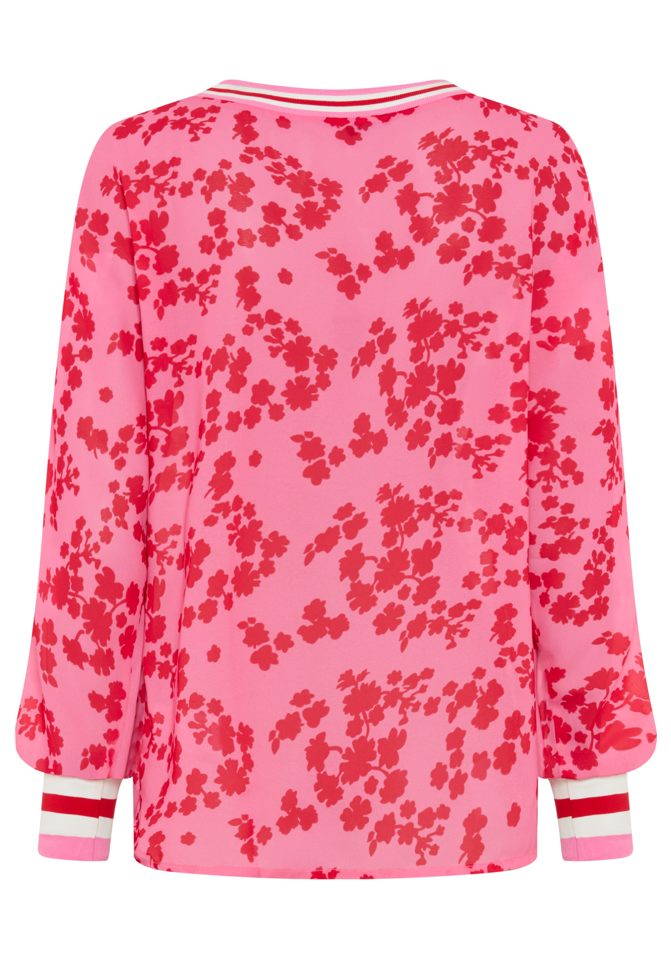 Laura Scott Chiffonbluse leicht transparent, mit Fledermaus-Ärmeln, und V-Ausschnitt