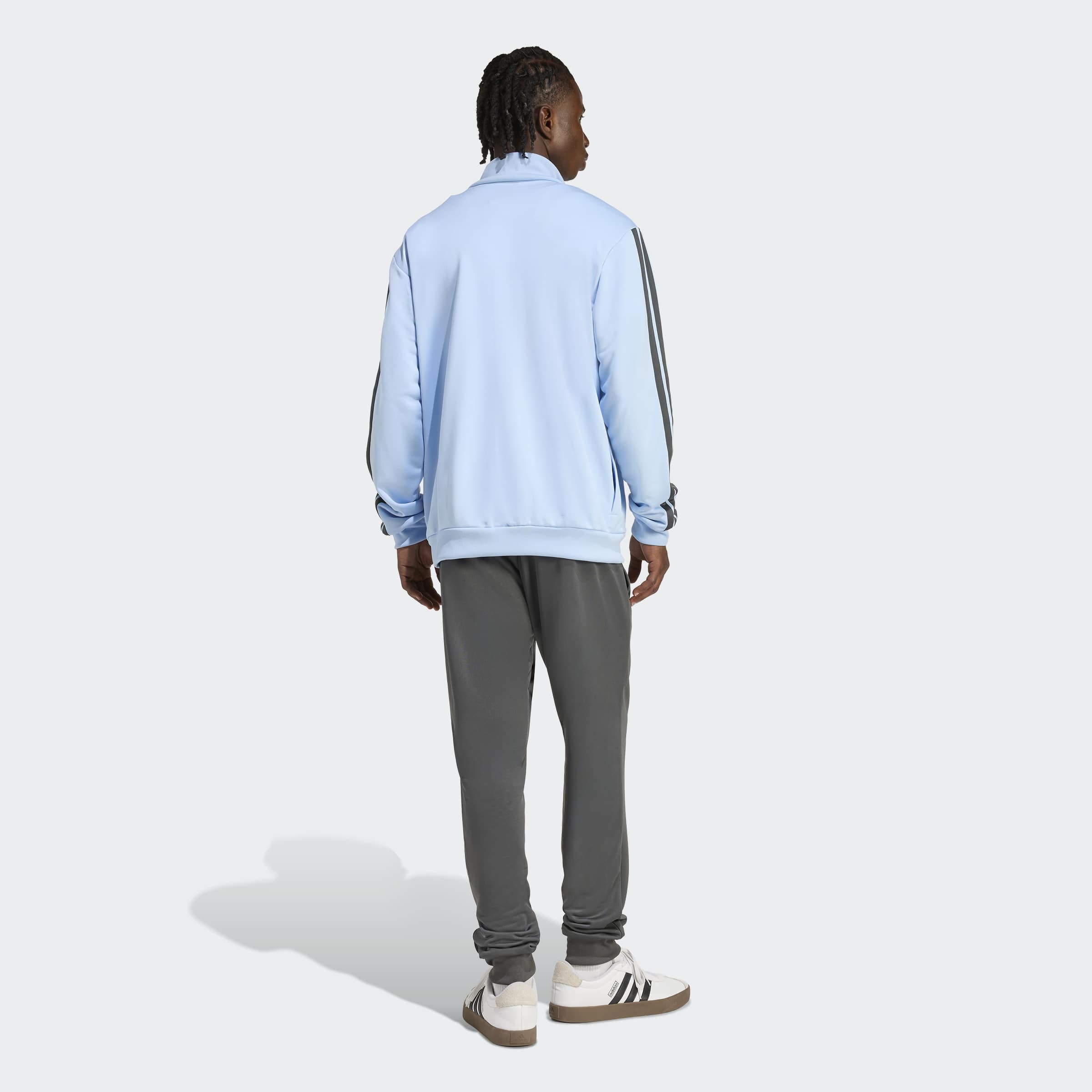 adidas Sportswear Trainingsanzug »3-STREIFEN FRENCH TERRY« 2 tlg. zweiteiliges Set, aus French-Terry-Material, mit Rippdetails