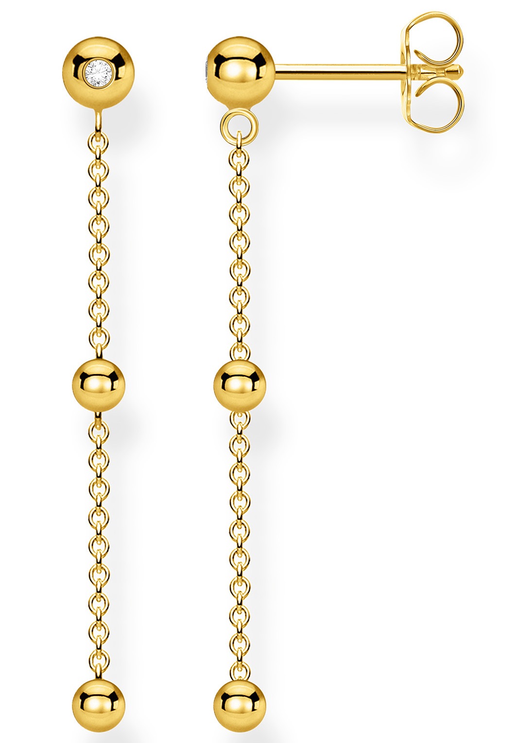 THOMAS SABO Single-Ohrstecker »Dots Steine, H2149-414-14«, mit Zirkonia