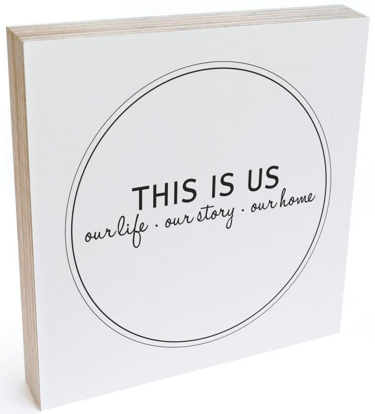 Wall-Art Holzbild »Tischdeko This is us Holzbild«, (1 St.)