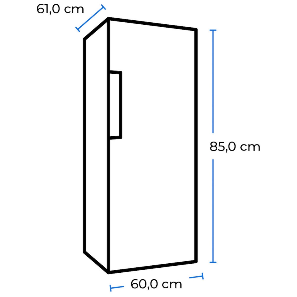 exquisit Kühlschrank, KS18-4-H-170D weiss, 85,0 cm hoch, 60,0 cm breit, Energieeffizienzklasse D, 136 Liter Nutzinhalt, 4 Sterne Gefrieren