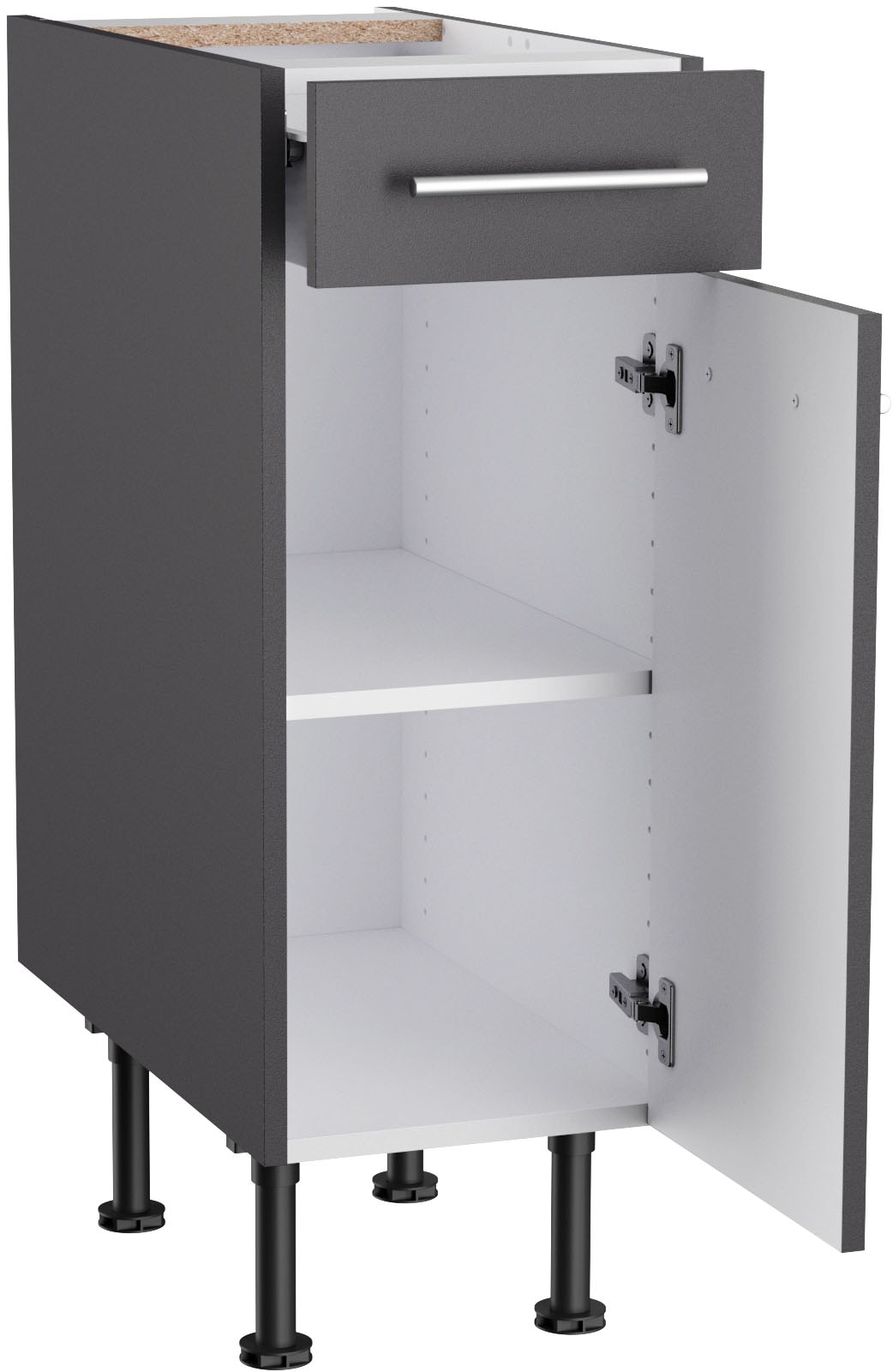 KOCHSTATION Unterschrank »KS-Bern2« Breite 30 cm, 1 Tür, 1 Schubkasten, 1 Einlegeboden
