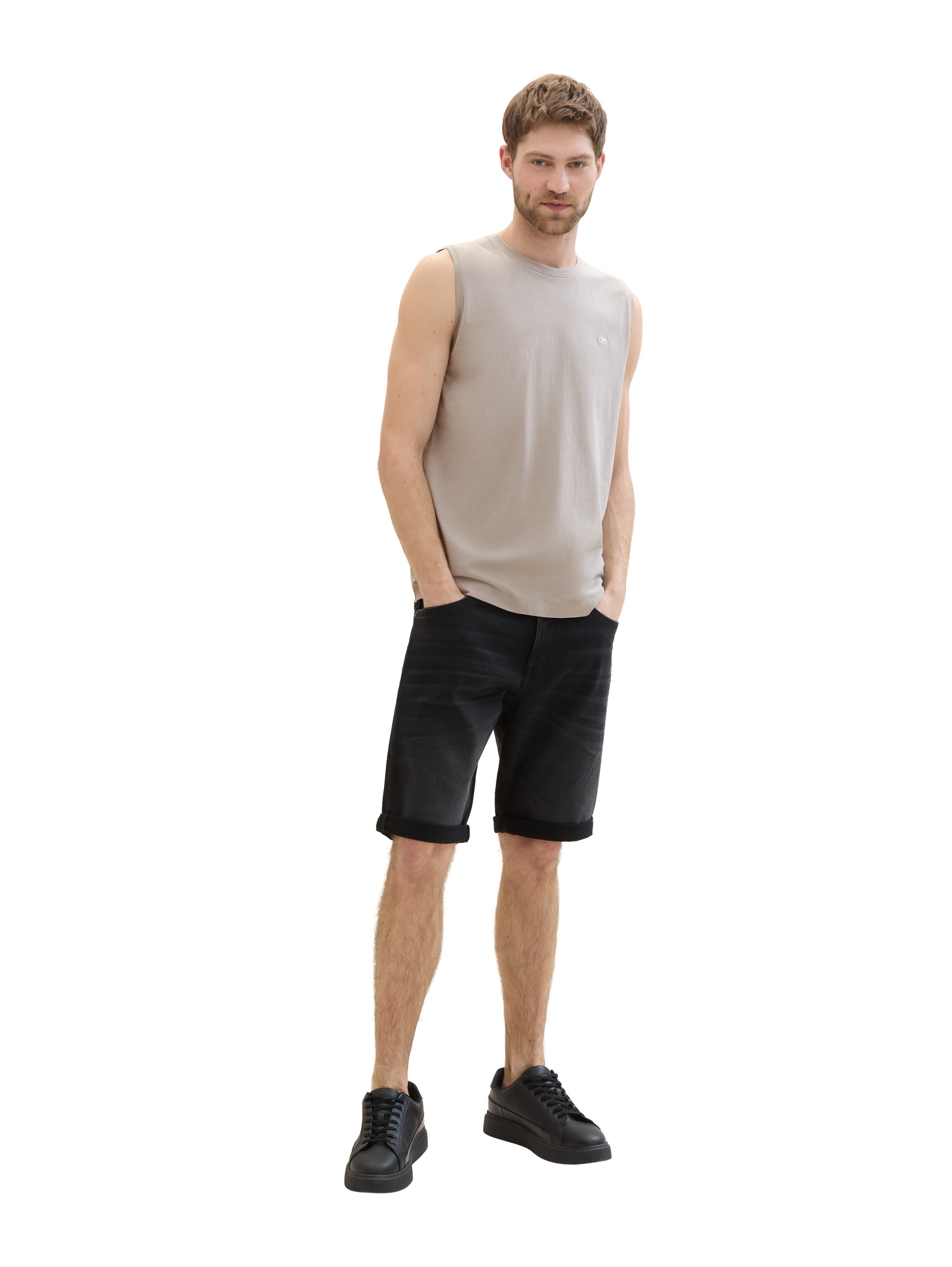 TOM TAILOR Jeansbermudas »JOSH«, mit Markenlabel