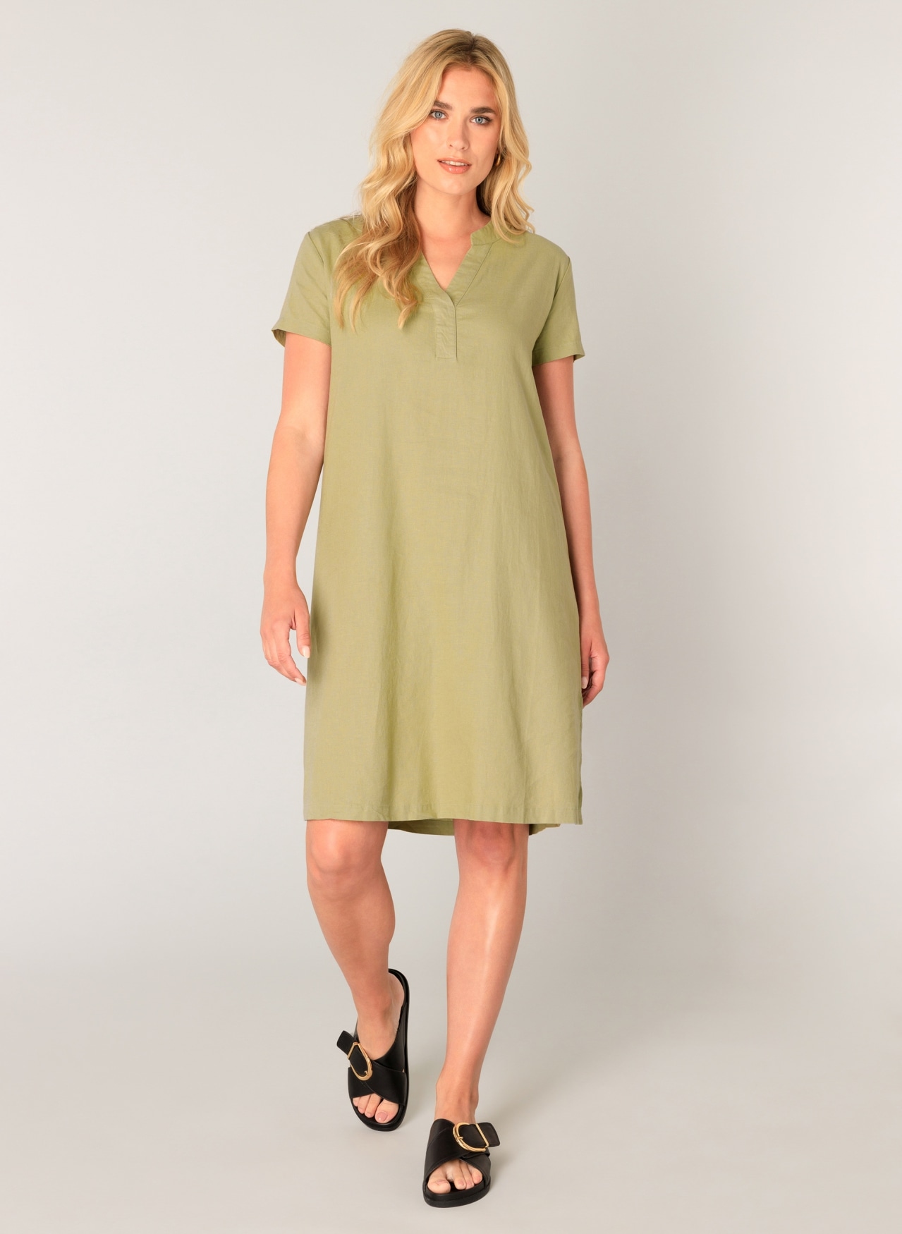 Base Level Tunikakleid »Yacin« Sommerkleid mit Leinen