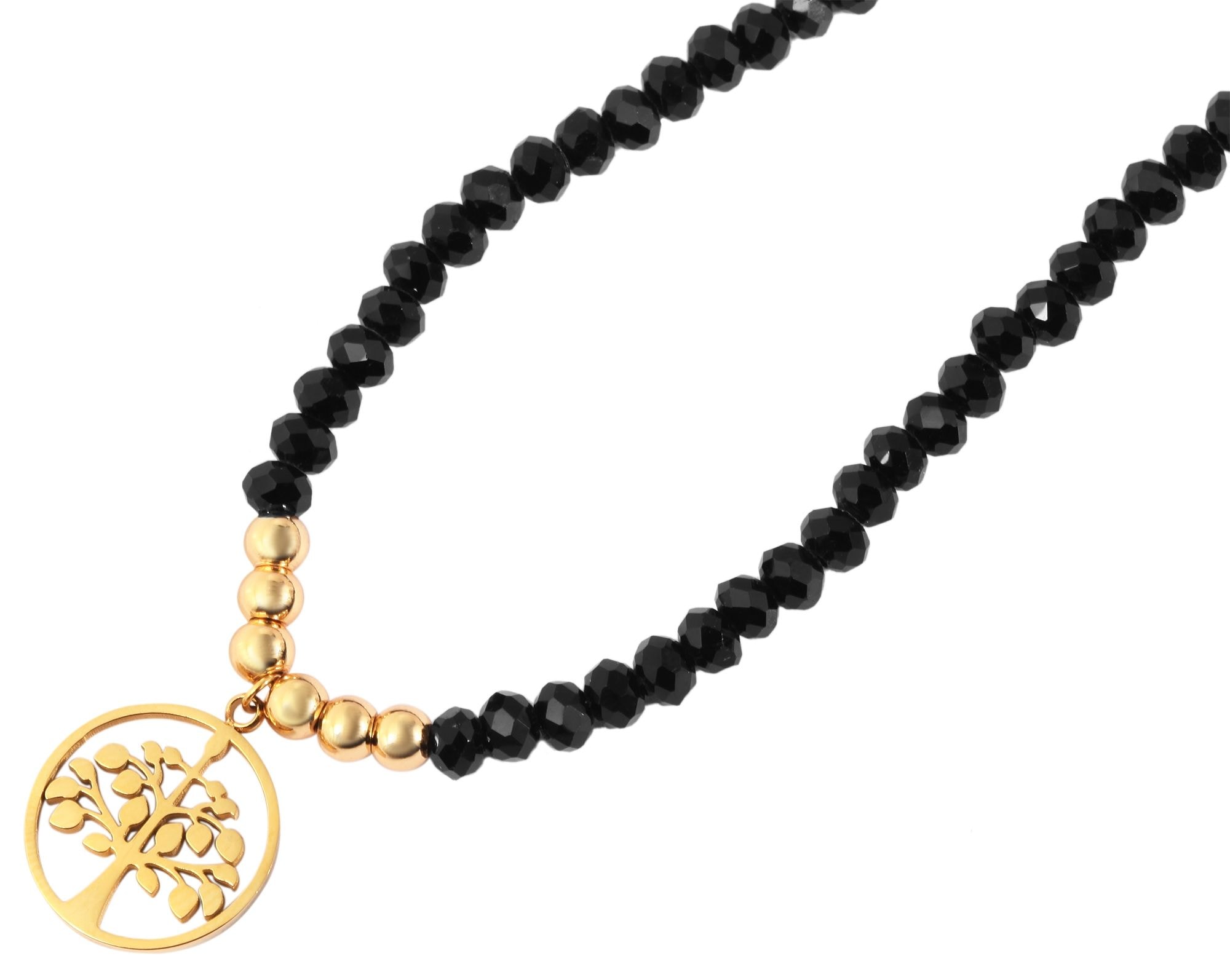 Adelia´s Kette ohne Anhänger »Damen Halskette mit Anhänger ¿ Lebensbaum aus Glas«