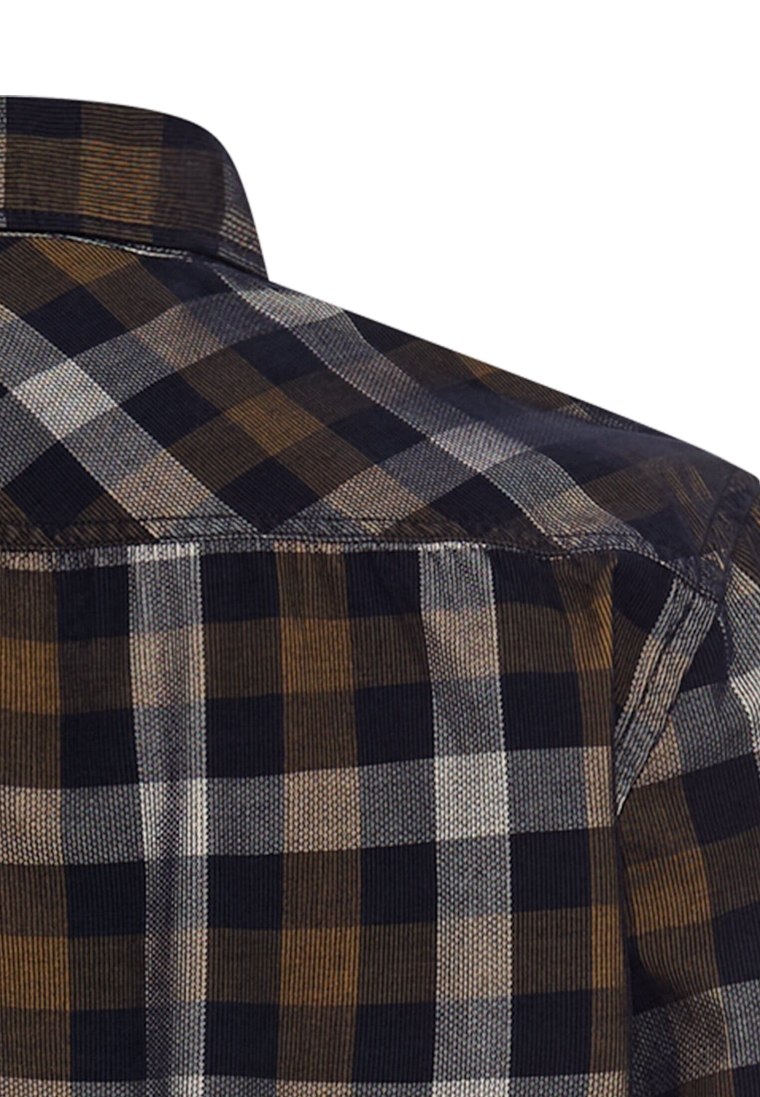 camel active Karohemd , langarm, mit Button-Down-Kragen
