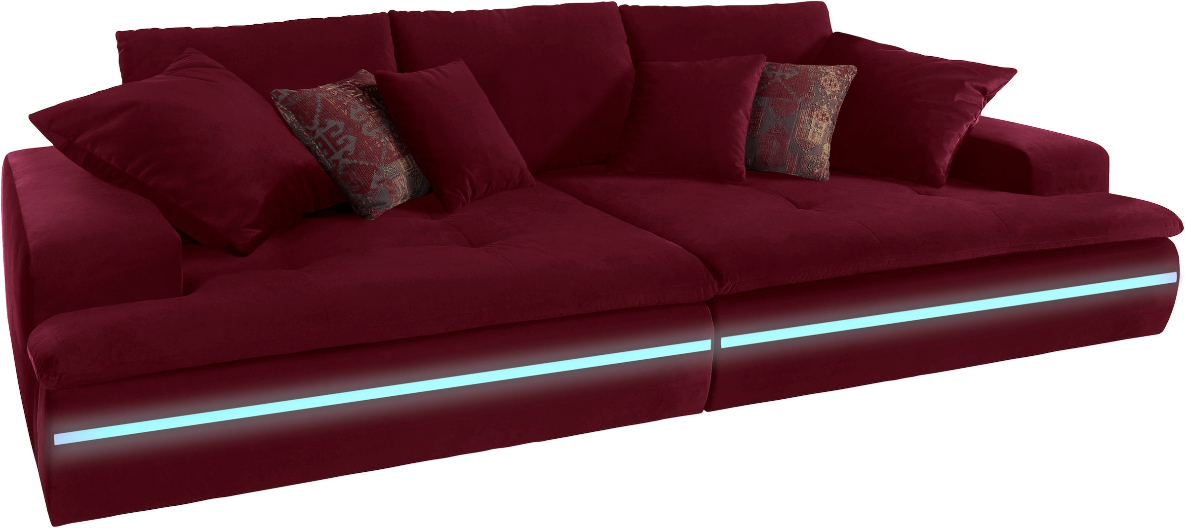 Nova Via Big-Sofa »Haiti 2«, wahlweise mit Kaltschaum (140kg Belastung/Sitz) und RGB-LED-Beleuchtung