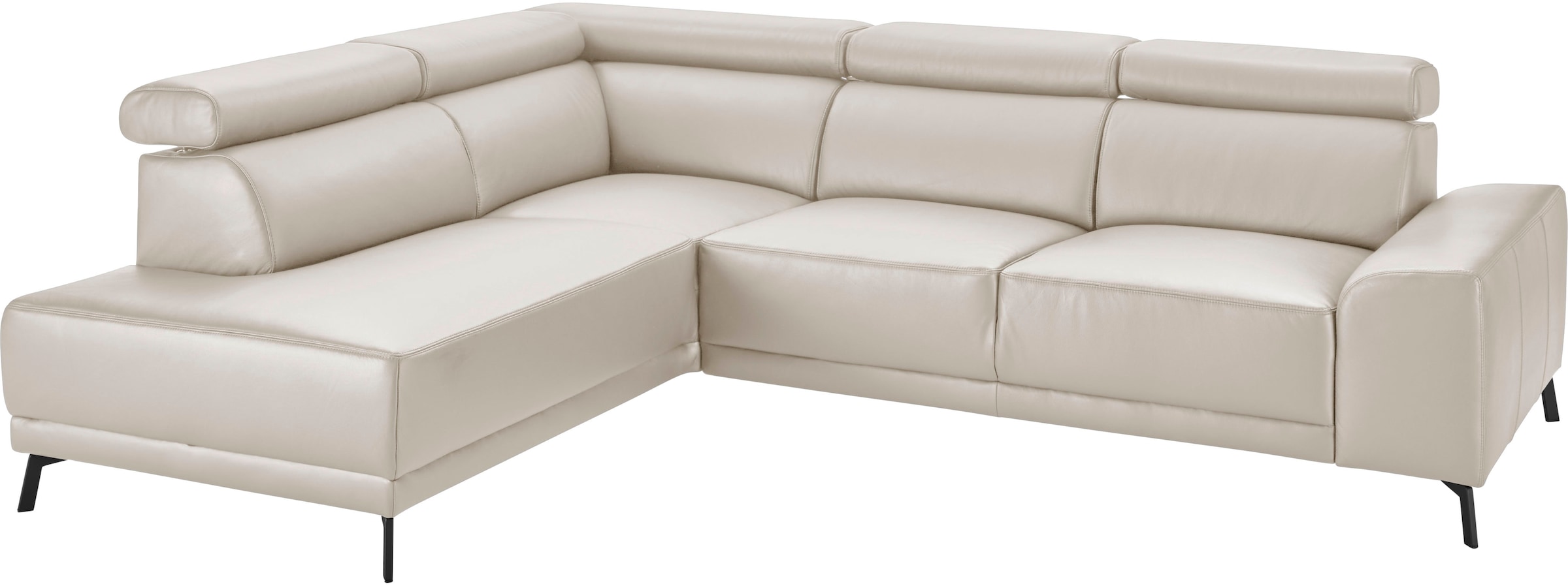 3C Candy Ecksofa »Greve modern und bequem, inkl. manueller Kopfteilverstellung, L-Form«, wahlweise mit motorischem Sitzvorzug