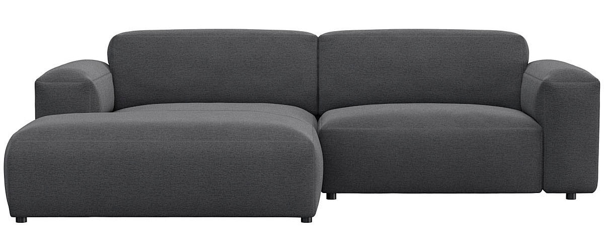 FLEXLUX Ecksofa »Lucera Chaislongue rechts oder links, L-Form, bequem«, modern & anschmiegsam, Kaltschaum, Stahl-Wellenunterfederung
