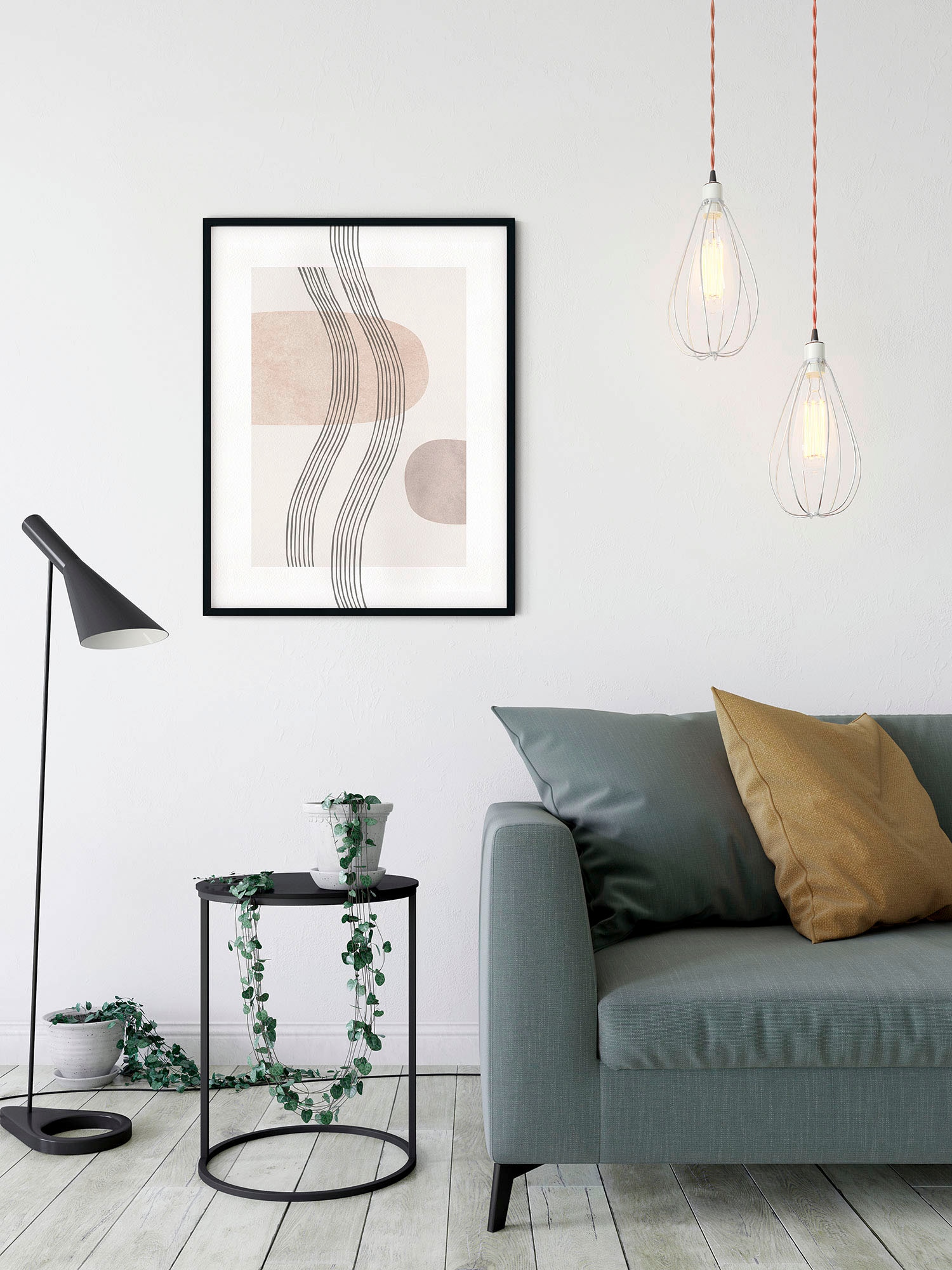 Komar Wandbild »Line Art Waves«, (1 St.), Deutsches Premium-Poster Fotopapier mit seidenmatter Oberfläche und hoher Lichtbeständigkeit. Für fotorealistische Drucke mit gestochen scharfen Details und hervorragender Farbbrillanz.