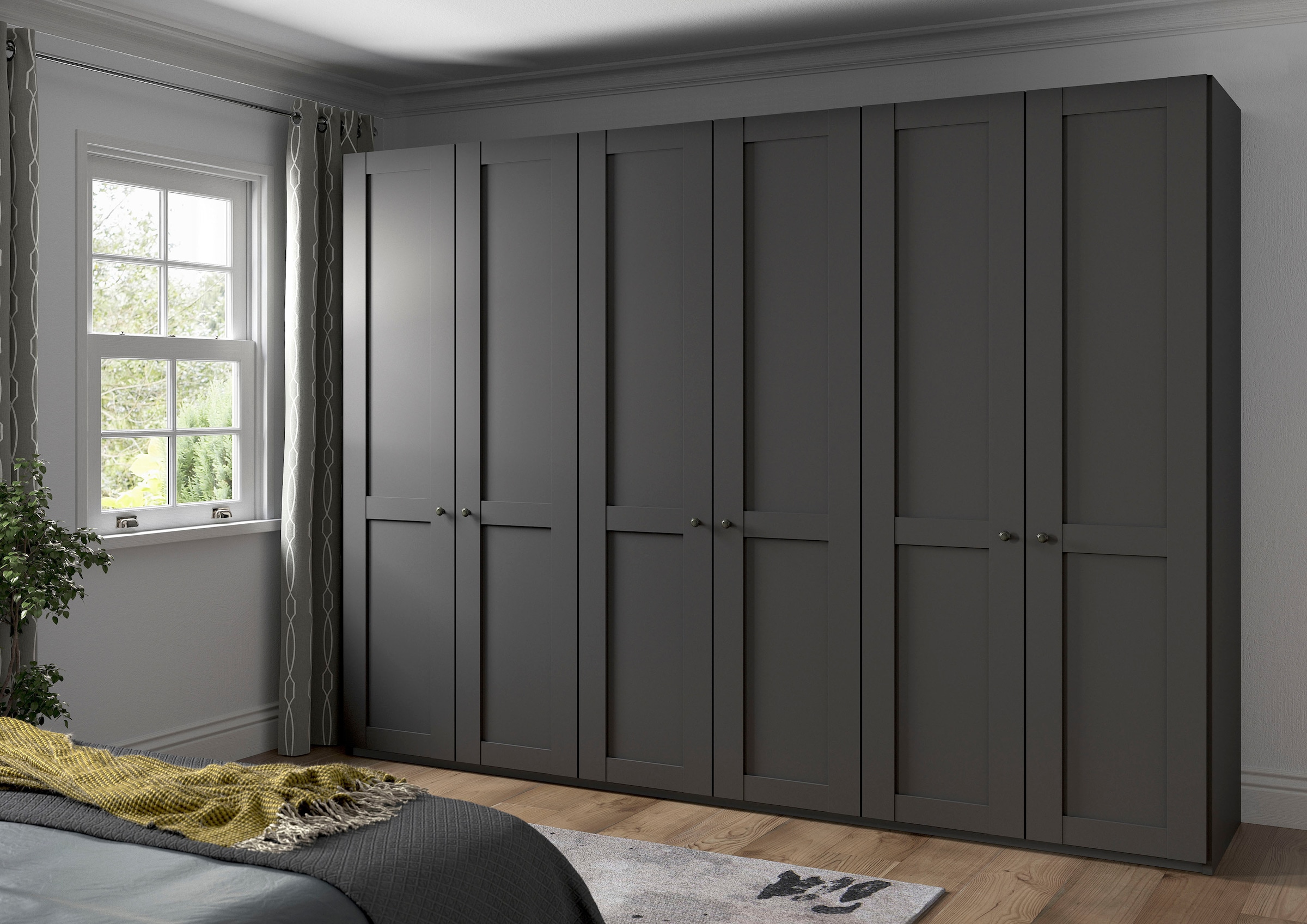 WIEMANN Drehtürenschrank »Göteborg, Kleiderschrank, Schrank, Wäscheschrank«, (4 Breiten, MADE IN GERMANY), inkl. Türendämpfung, langlebige Qualität, viel Stauraum