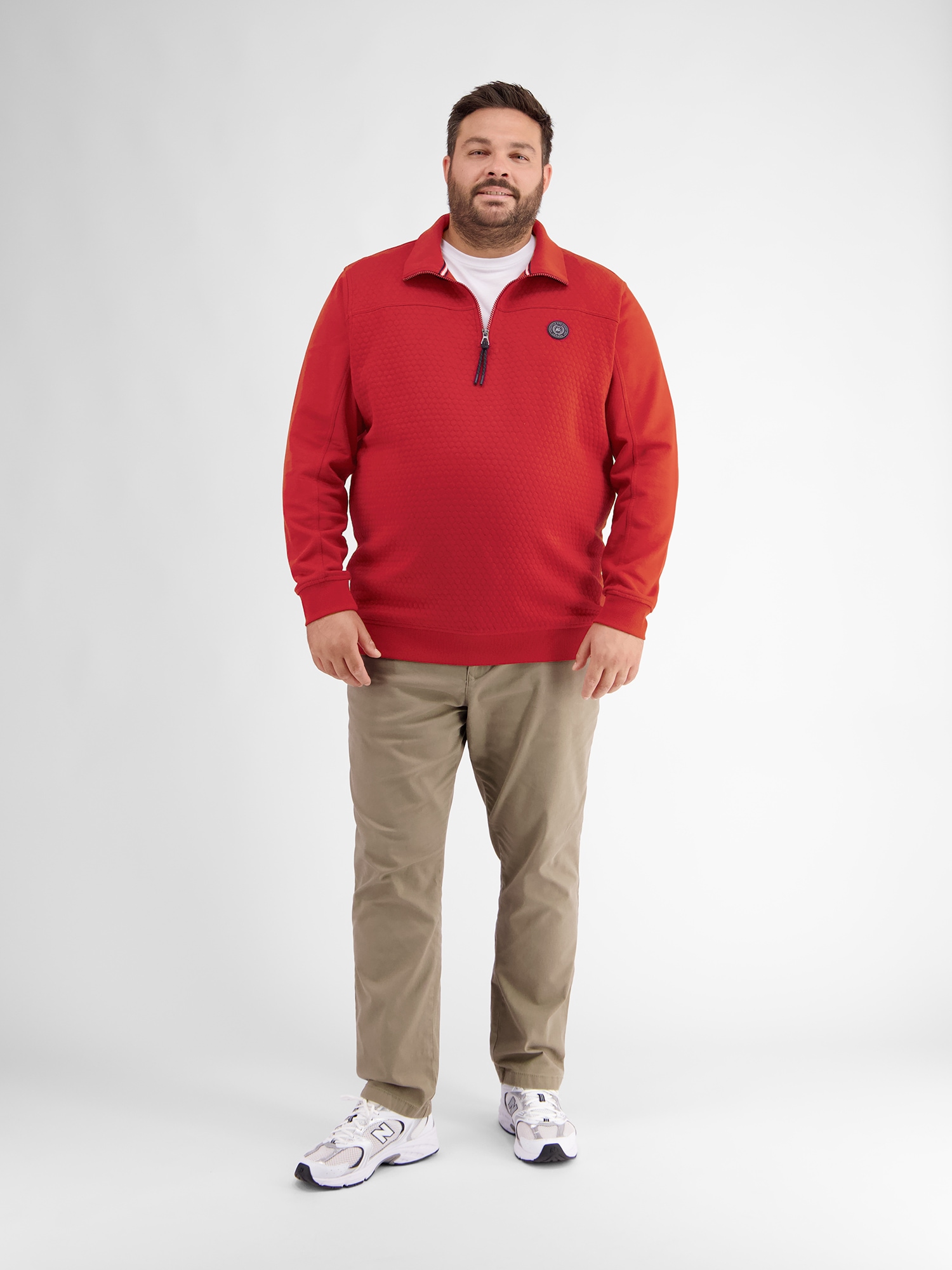 LERROS Sweatshirt »LERROS Sweat-Troyer mit Steppnähten«