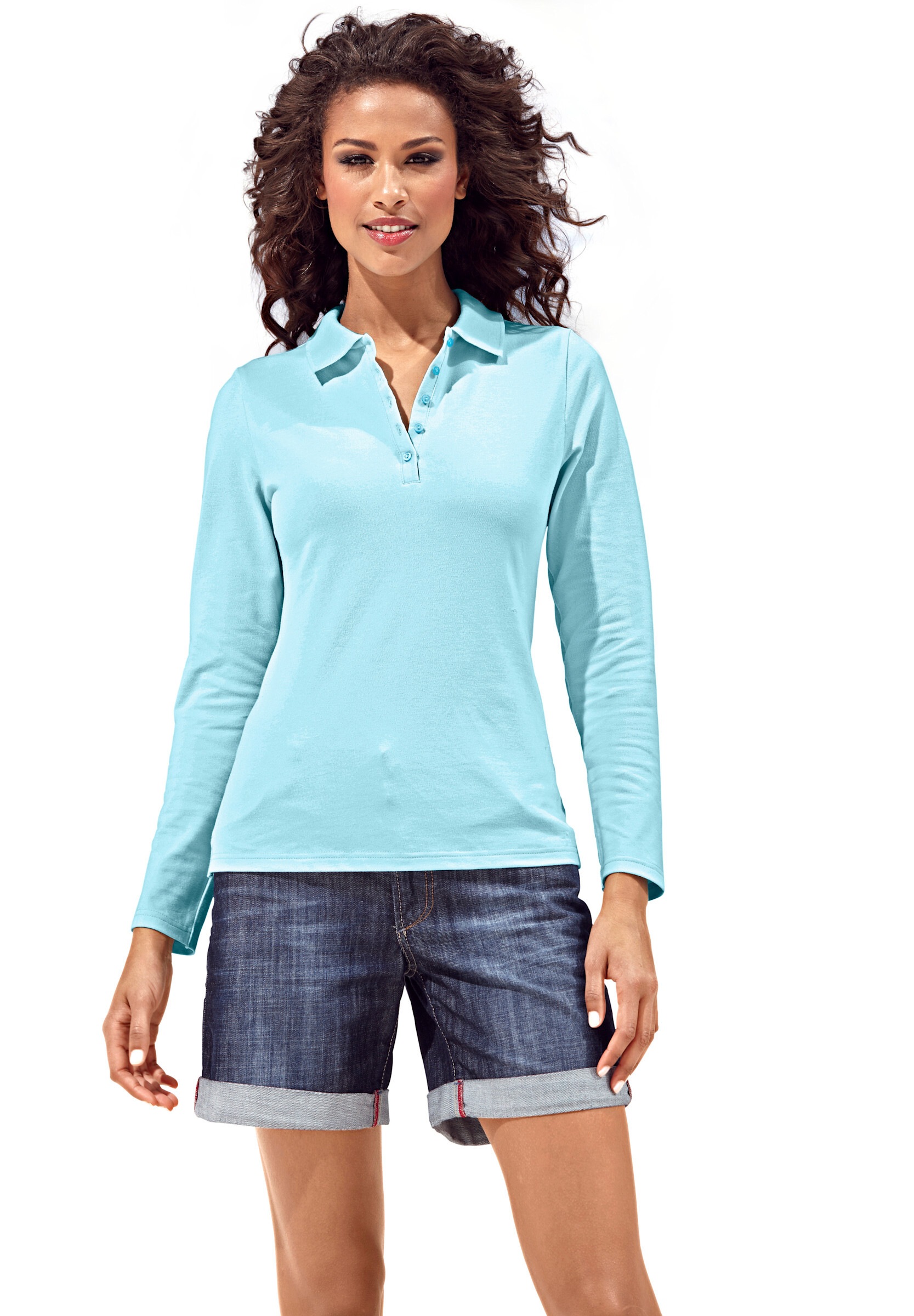 heine Poloshirt »Poloshirt Langarm-Poloshirt in Pikee-Qualität«