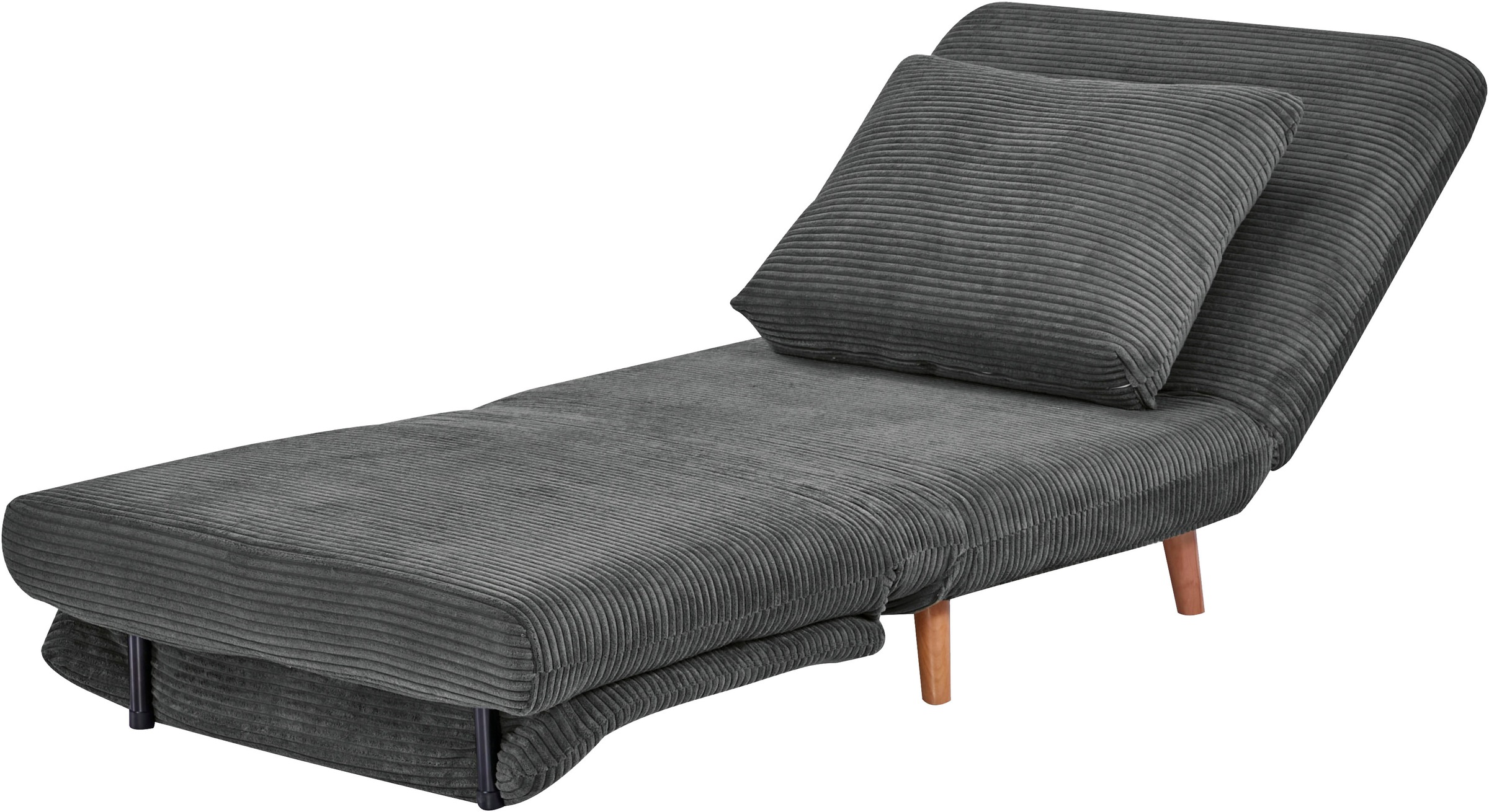 INOSIGN Sessel »AINSLEY« wandelbar zum Gästebett, Schlafsofa, Webstoff u. Cord-Bezug