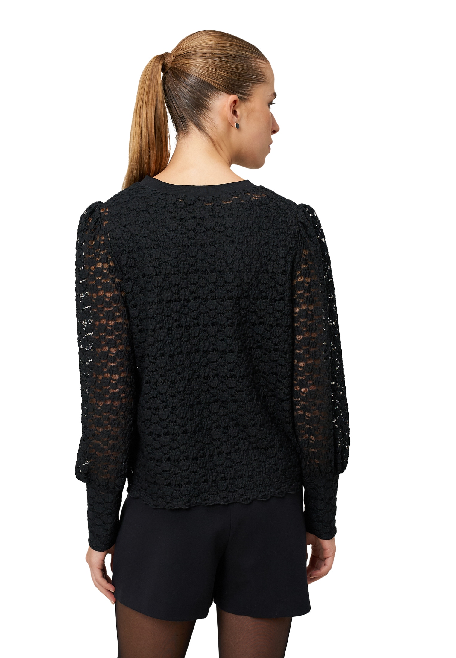 Zero Spitzenbluse »Spitzenbluse mit Rundhalsausschnitt«