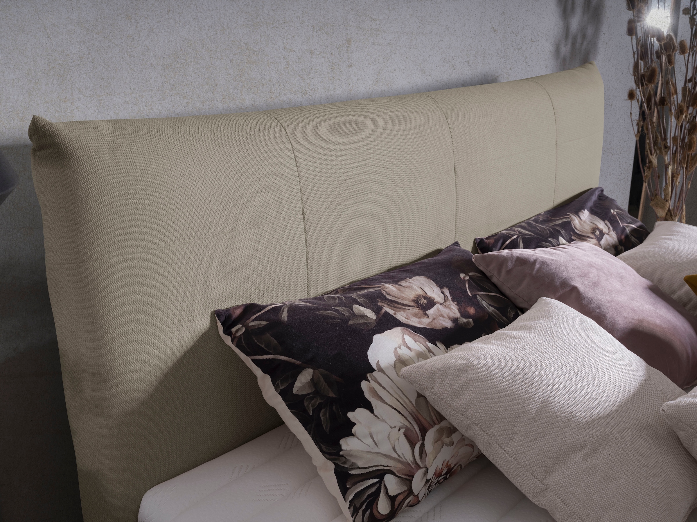 alina Boxspringbett »Luga« 188 cm breit, inkl. Matratze und Komfortschaum-Topper