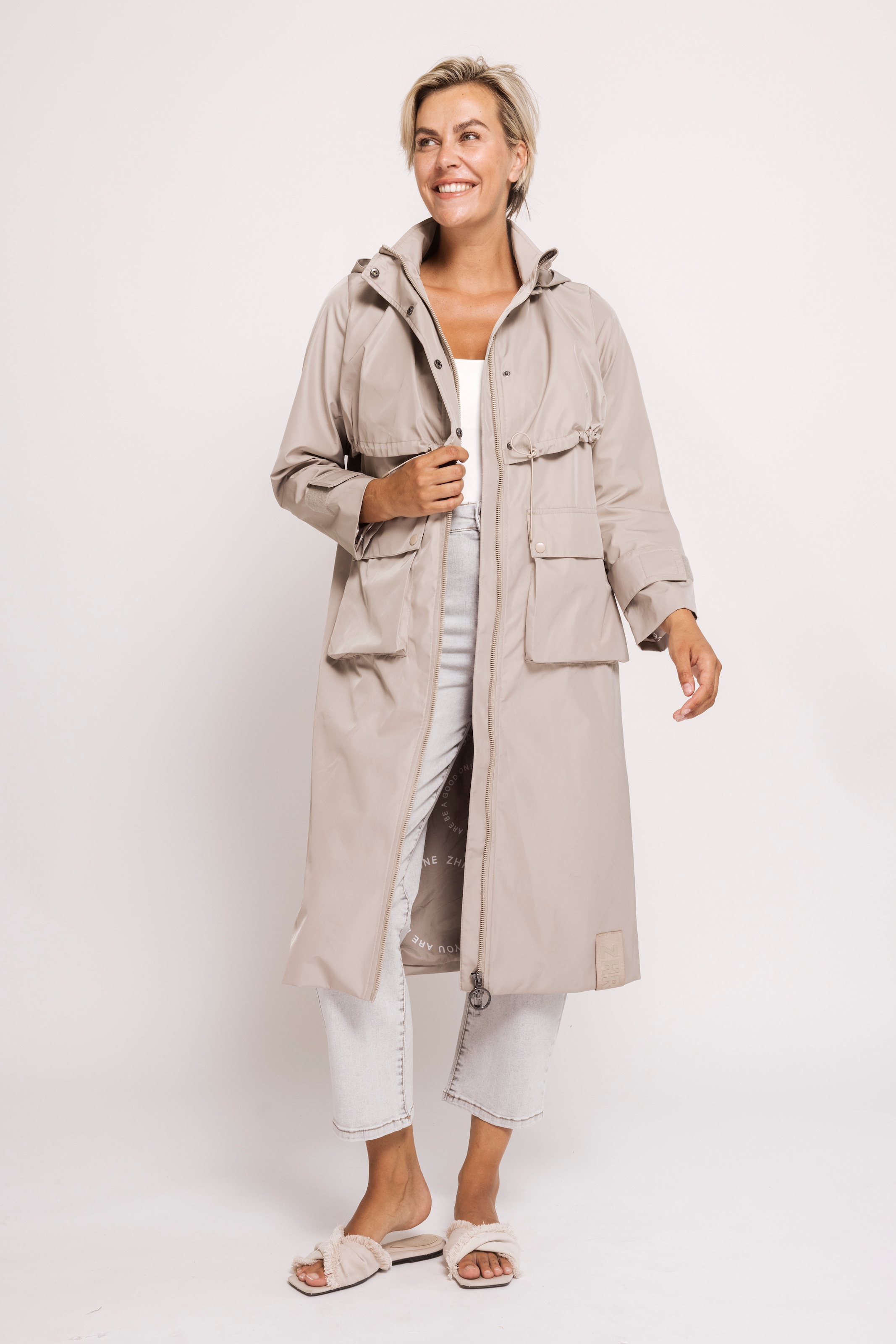 Zhrill Funktionsmantel »ZHCOSIMA Mantel« mit Kapuze und Reißverschluss