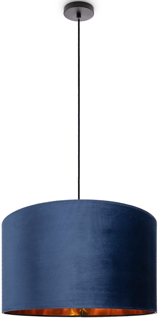 Paco Home Pendelleuchte »Hugo uni Color«, Wohnzimmer Lampenschirm aus Velour  Unifarben Deko E27 Kabel 1,5m bestellen bei OTTO