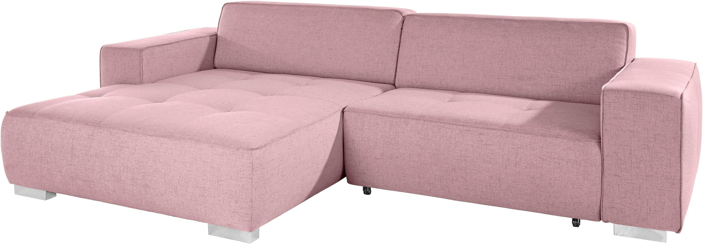 INOSIGN Ecksofa »Sapporo L-Form«, wahlweise Bettfunktion oder Sitztiefenverstellung, Federkern