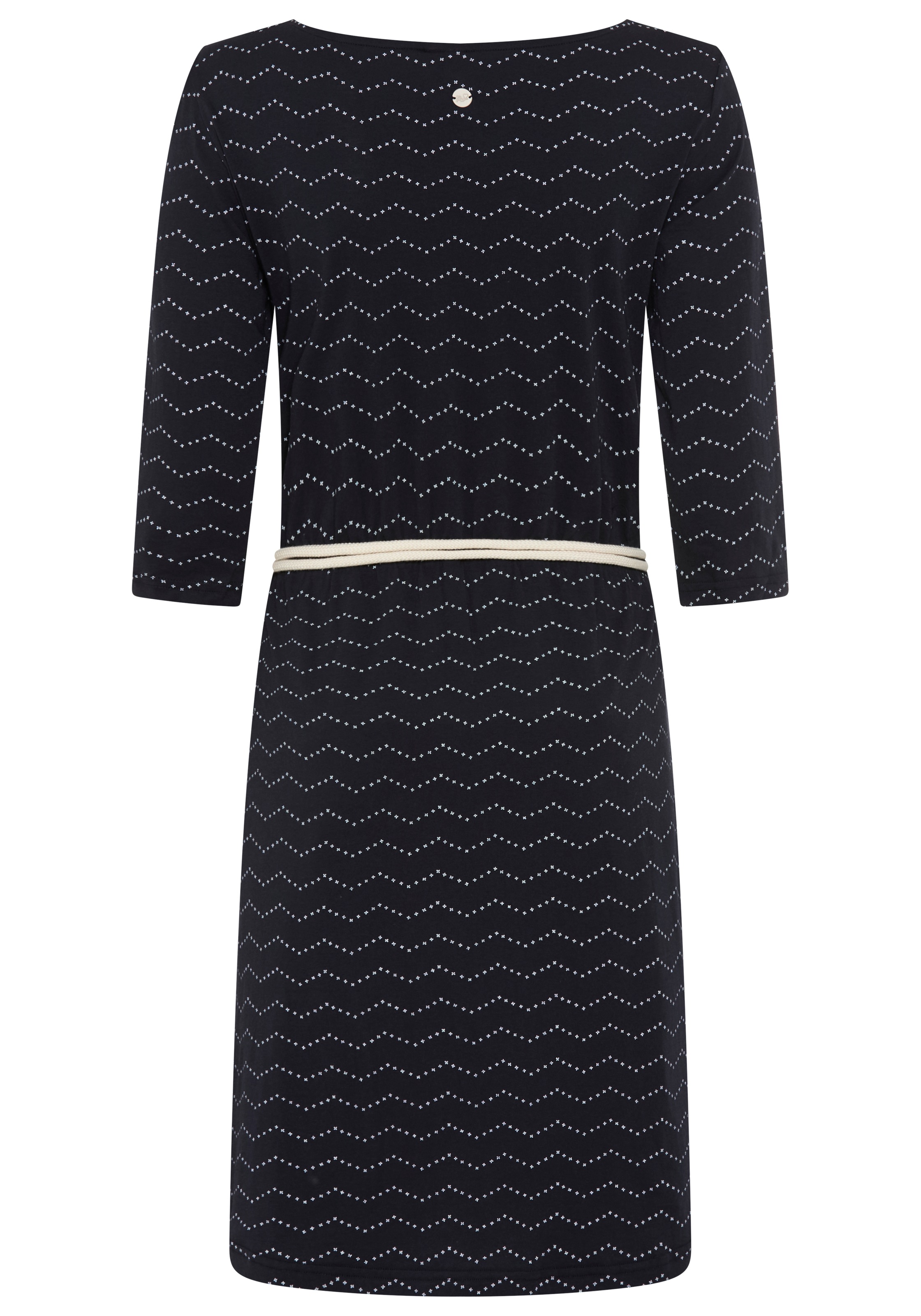 Ragwear Jerseykleid »LILITHA ZIG ZAG O« mit Taillen-Bindegürtel