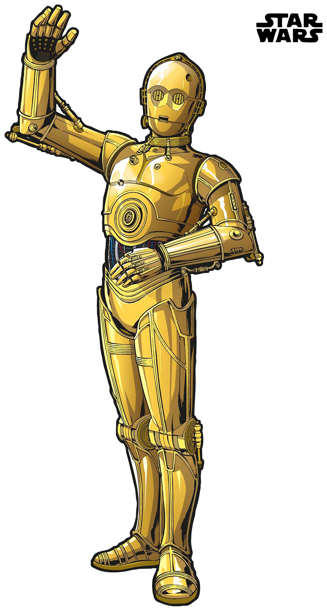 Komar Vliestapete »Star Wars XXL C-3PO«, 127x200 cm (Breite x Höhe), selbstklebendes Vlies