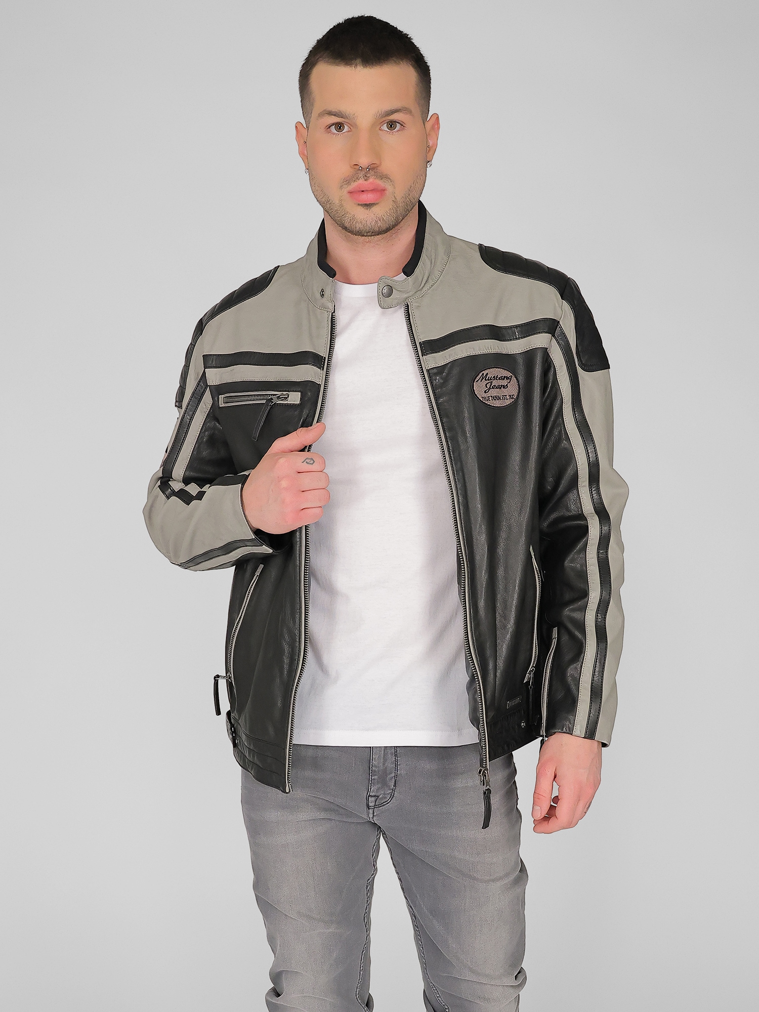 MUSTANG Bikerjacke »Lederjacke 31021213«