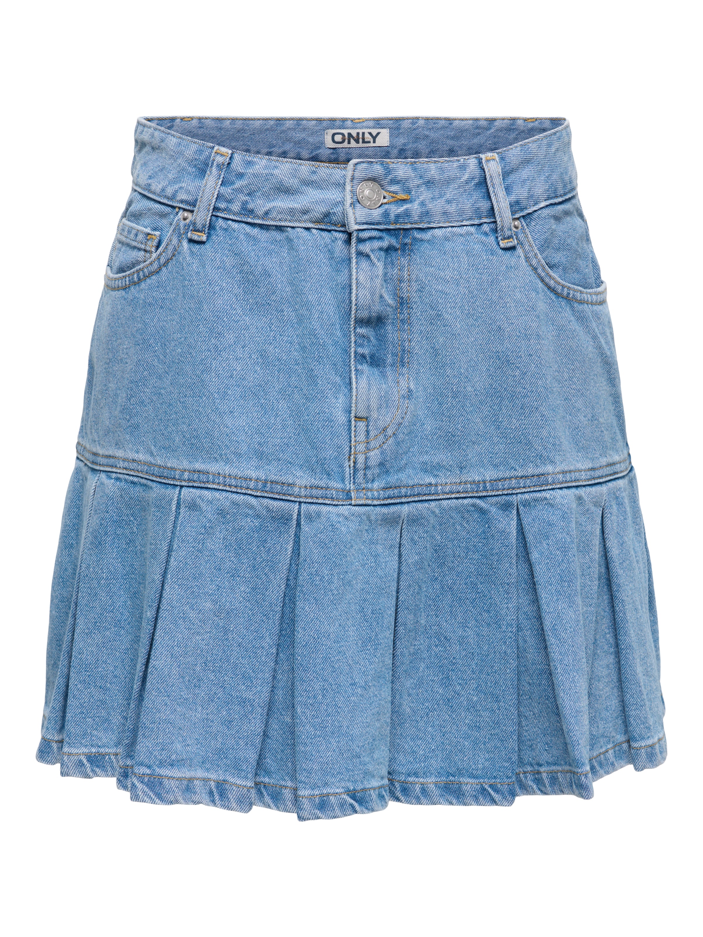 ONLY Jeansrock »ONLEMERSON REG PLEATED DNM SKIRT TAI« Baumwolle, Regular Waist