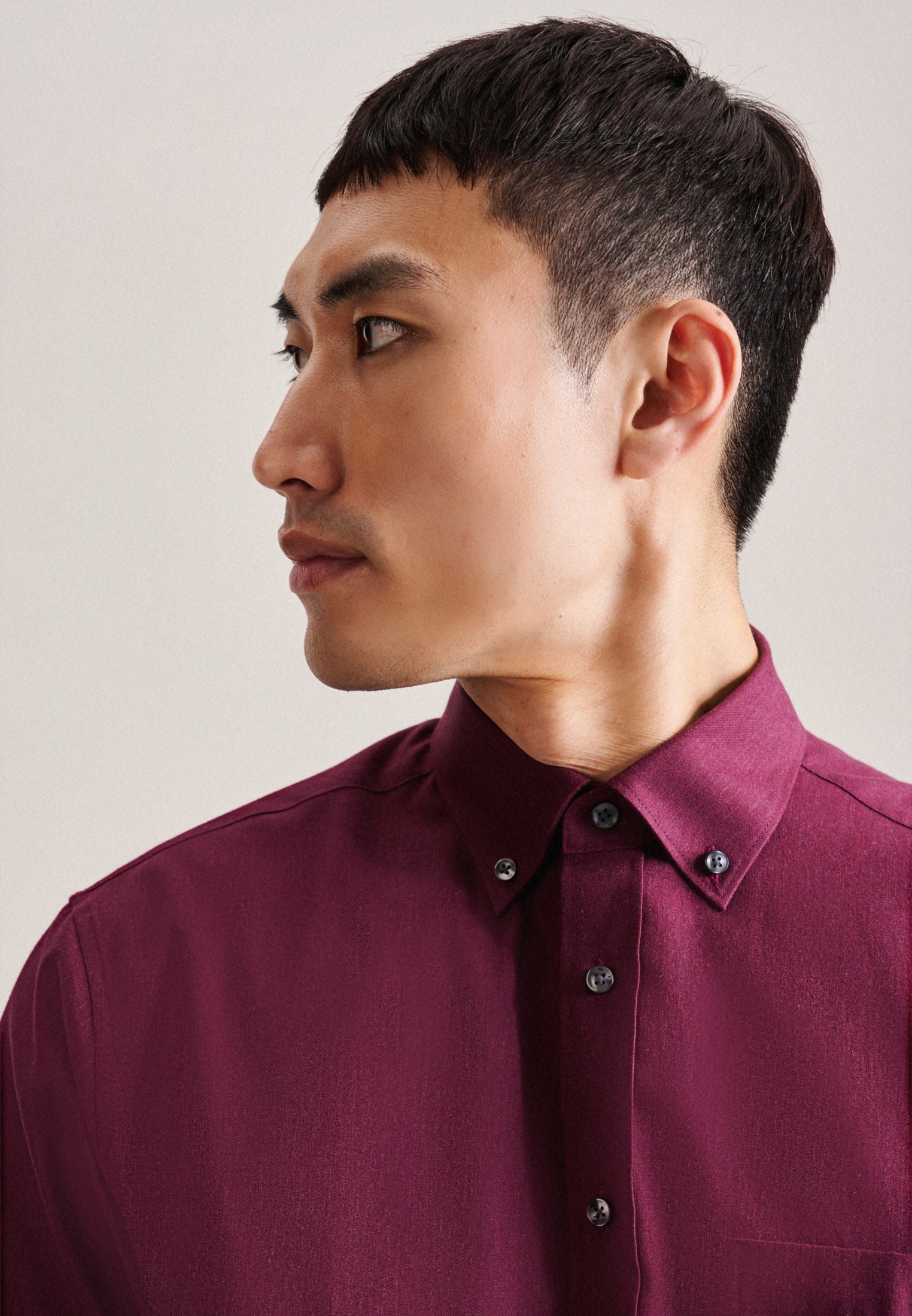 seidensticker Businesshemd »Regular«, Regular Langarm Button-Down-Kragen Uni