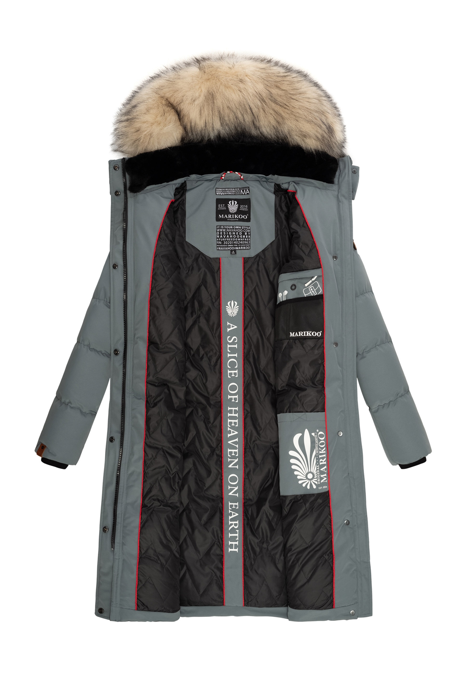 Marikoo Winterjacke »Marikoo Schneesternchen Damen Winter Steppjacke B890«